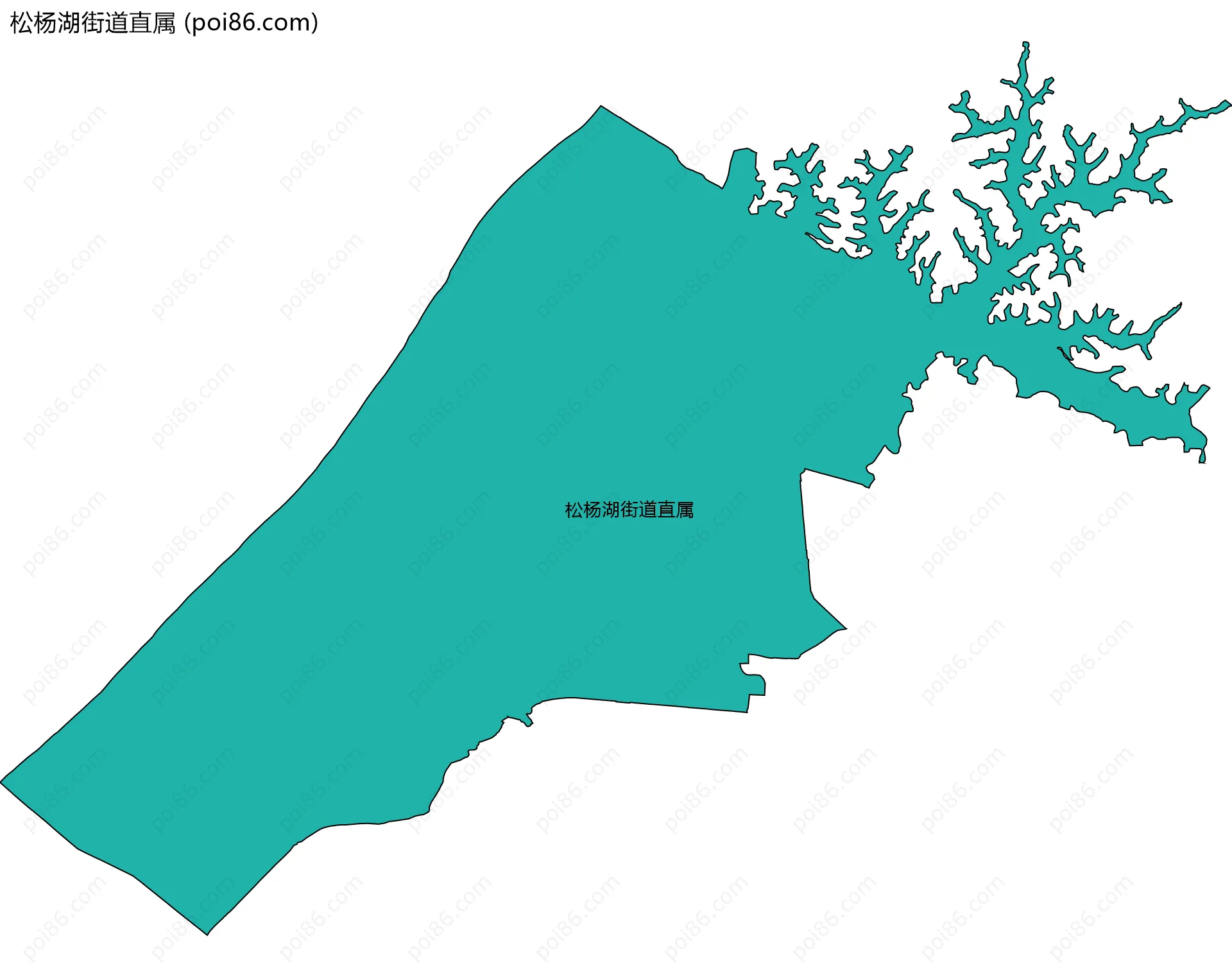 松杨湖街道直属边界地图
