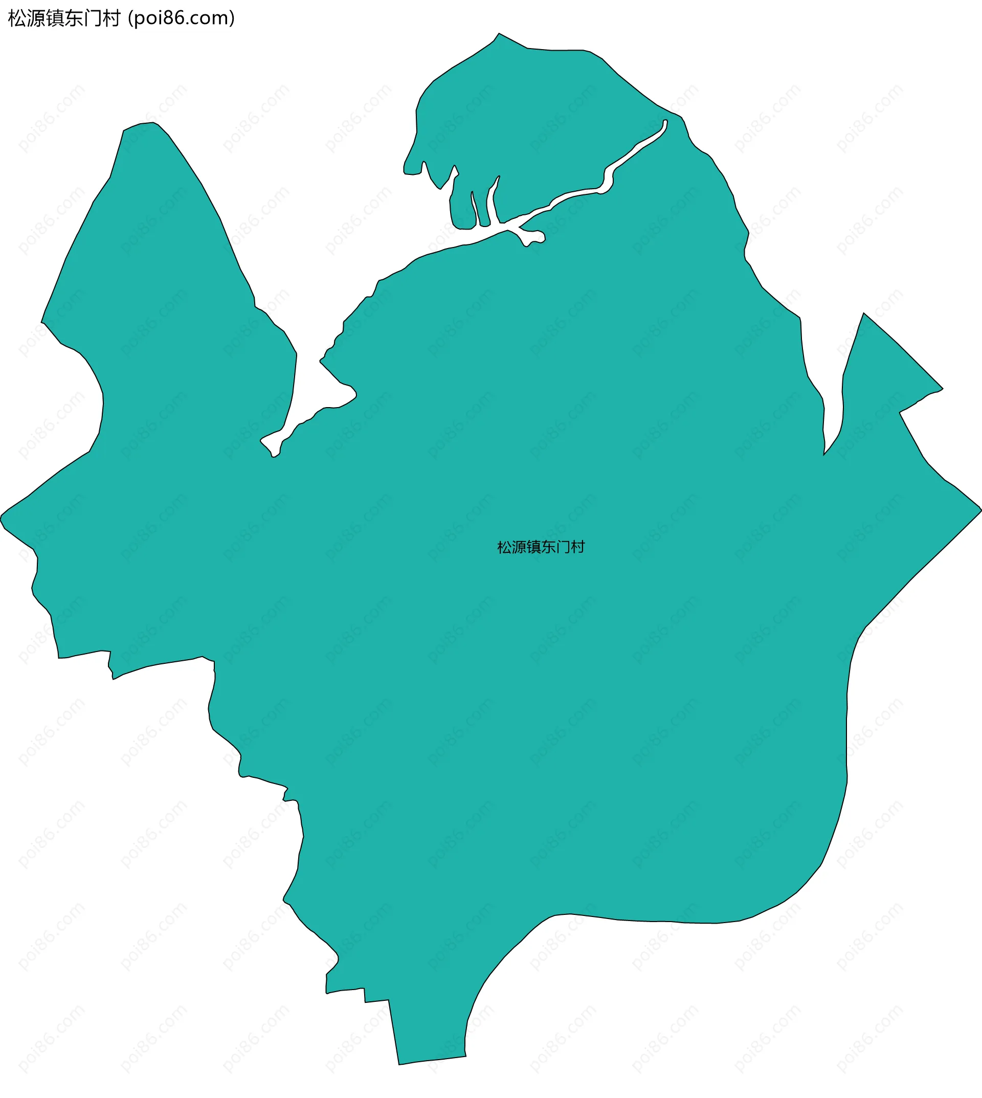 松源镇东门村边界地图