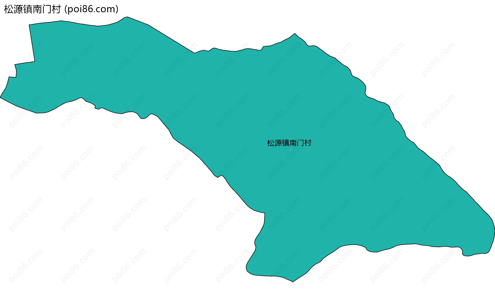 松源镇南门村边界地图