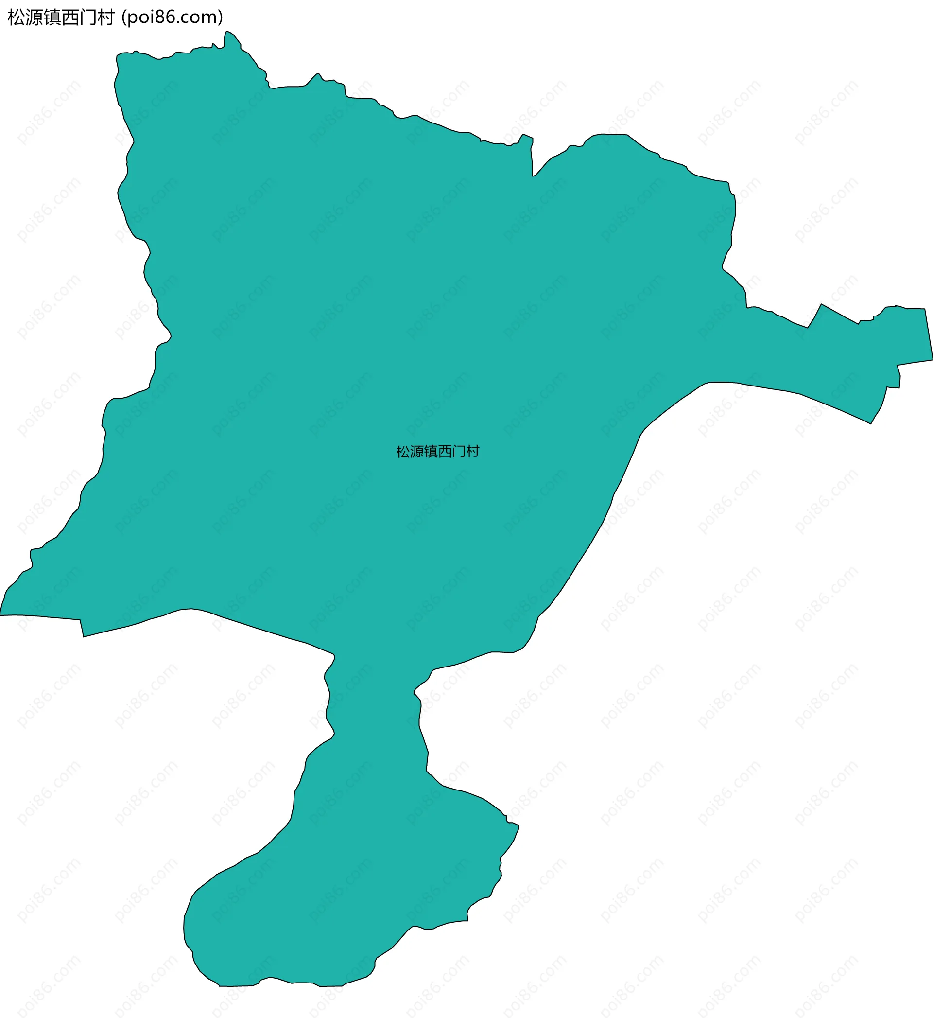 松源镇西门村边界地图