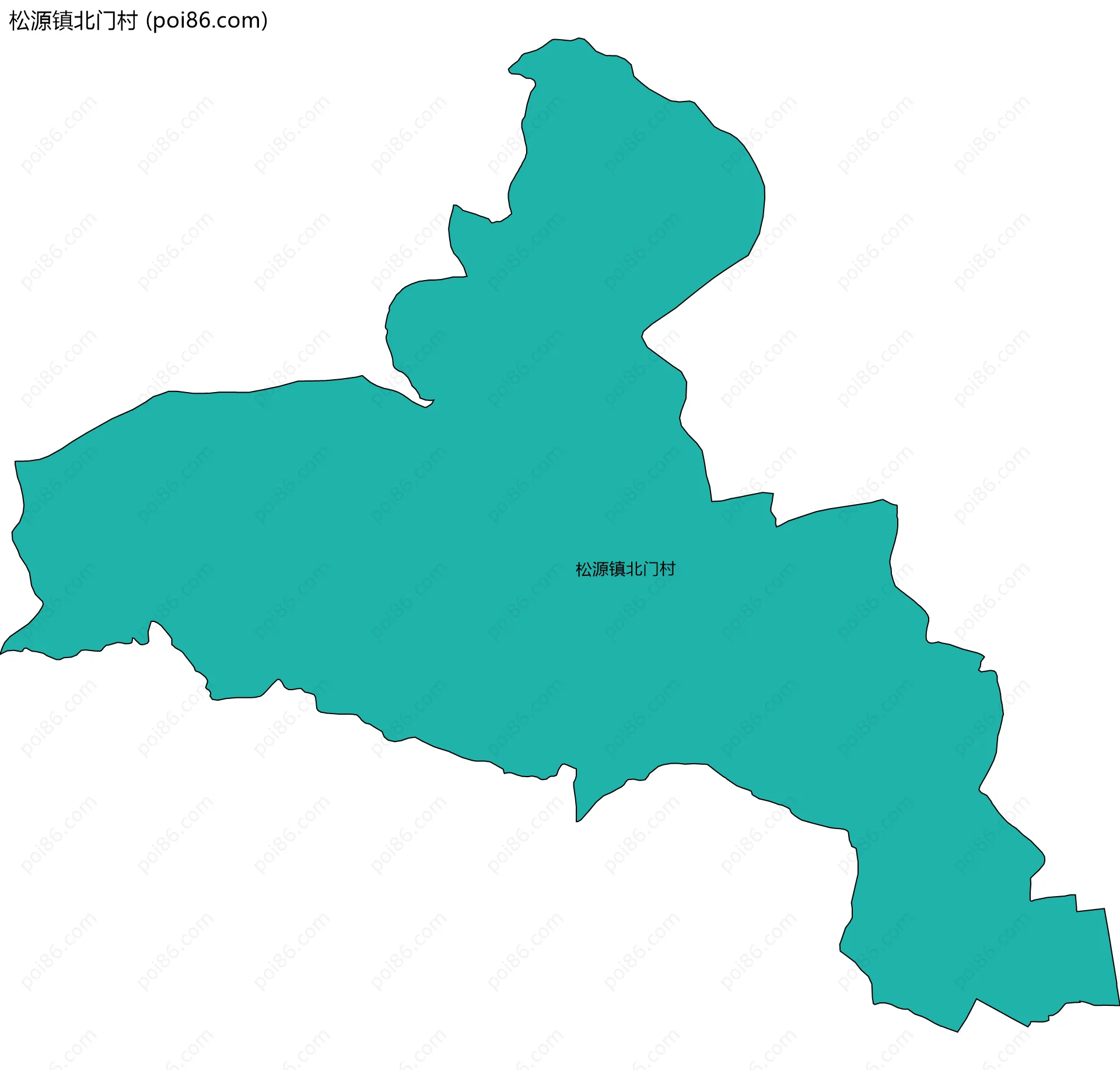 松源镇北门村边界地图