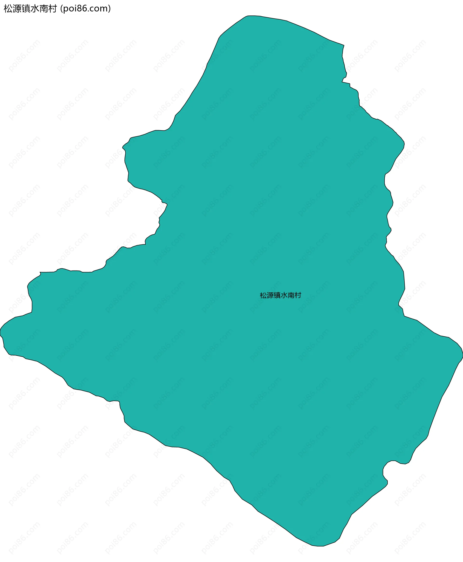 松源镇水南村边界地图