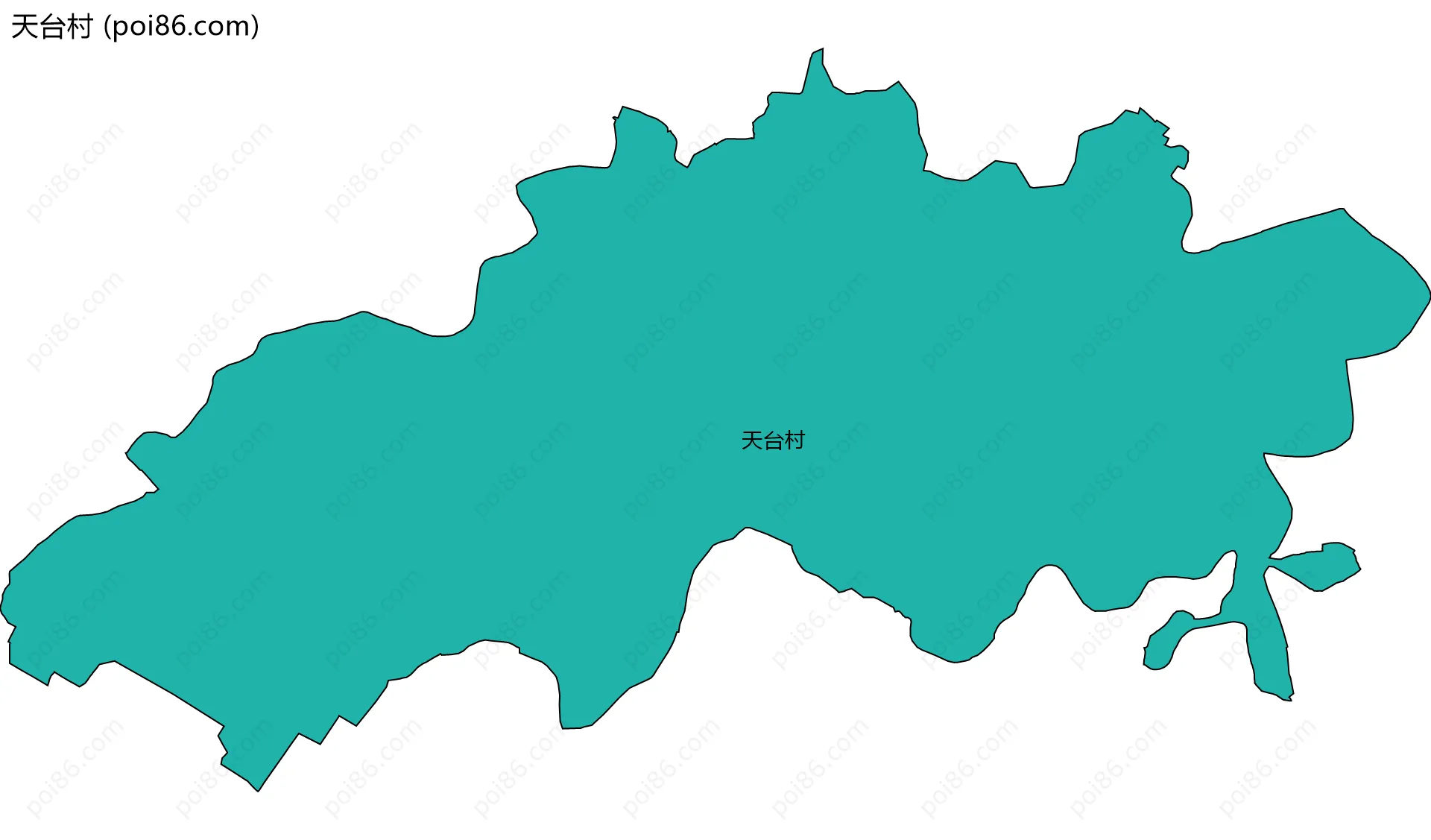 天台村边界地图