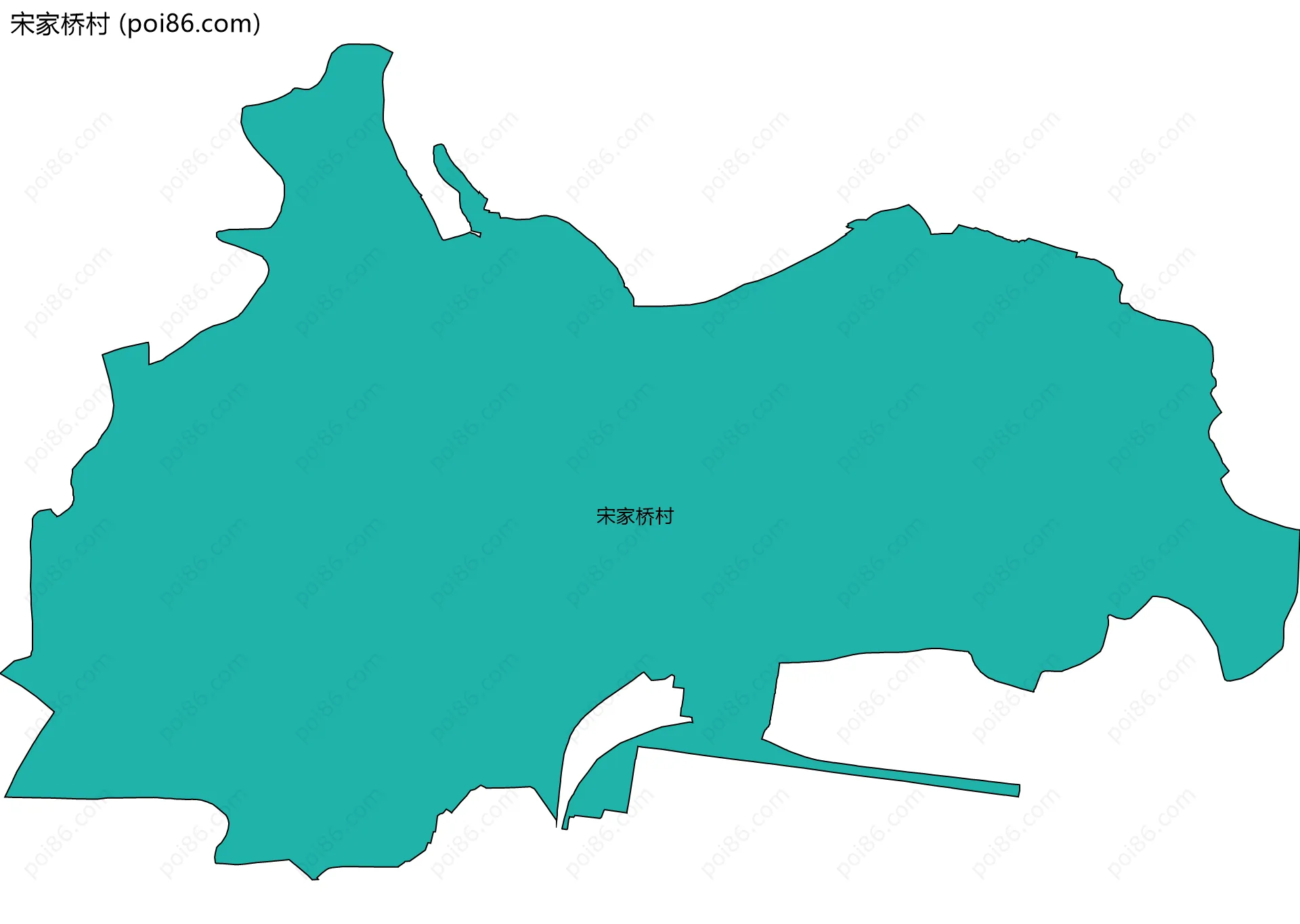 宋家桥村边界地图