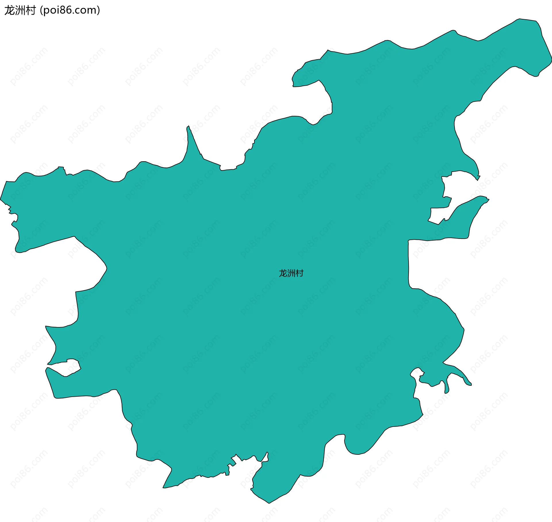 龙洲村边界地图