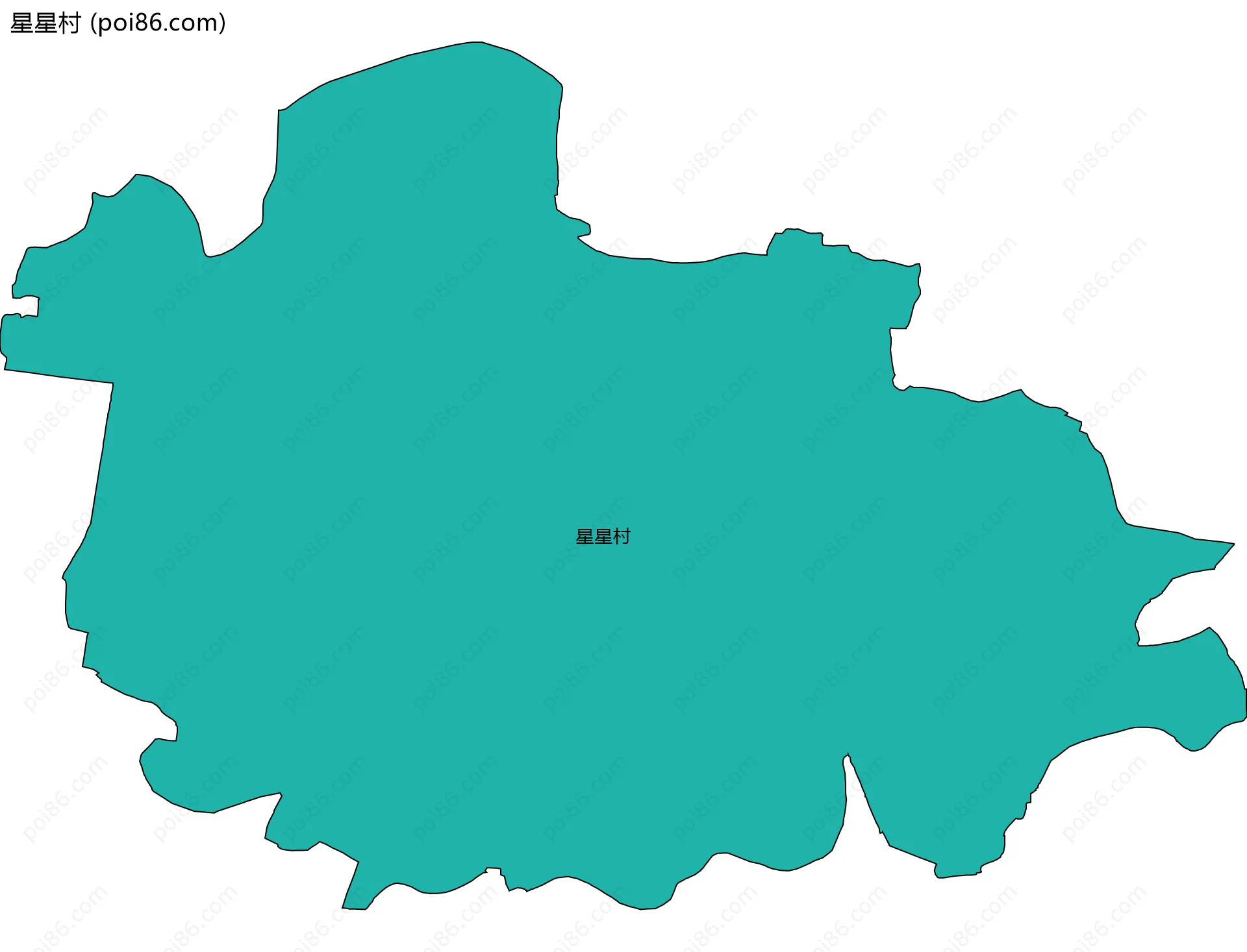 星星村边界地图
