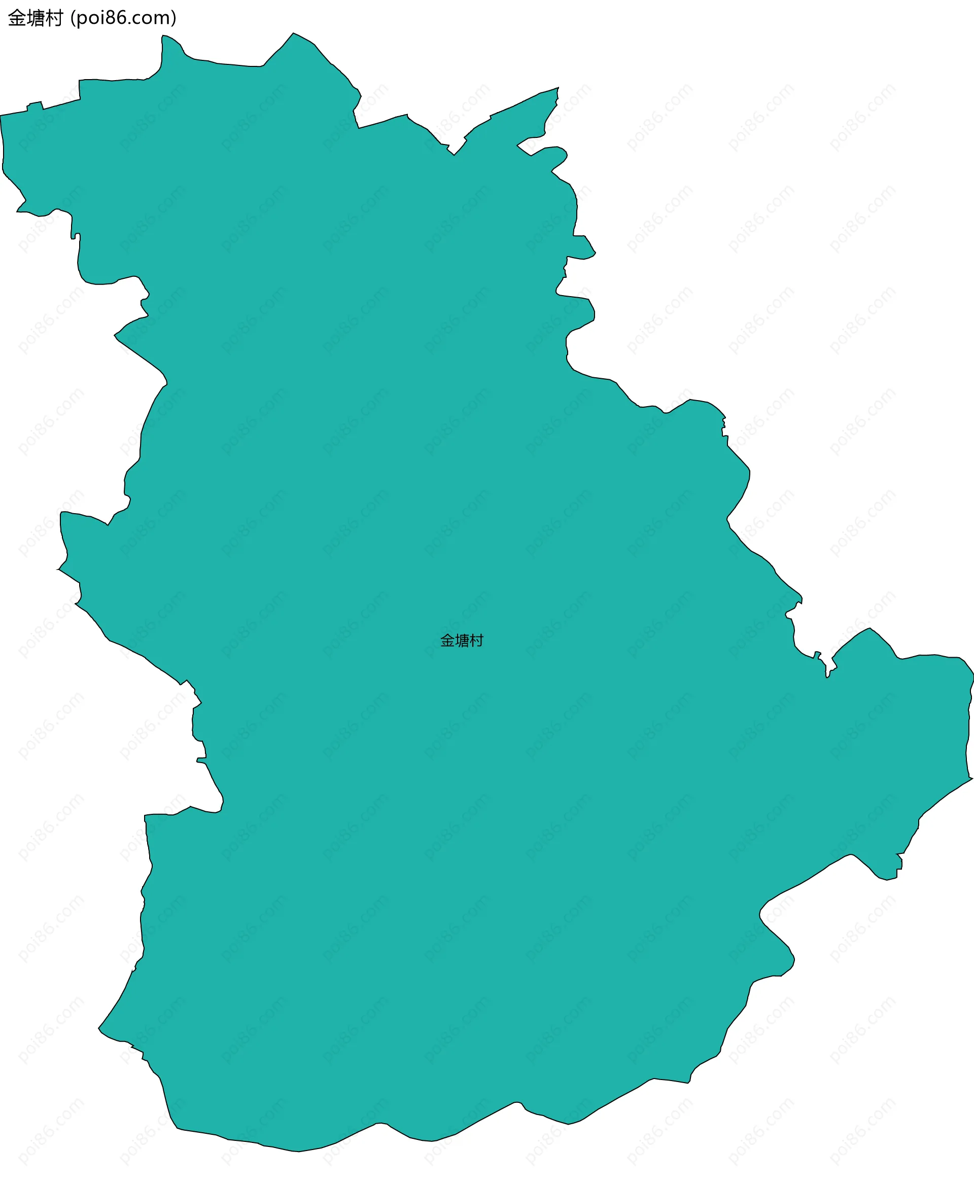 金塘村边界地图