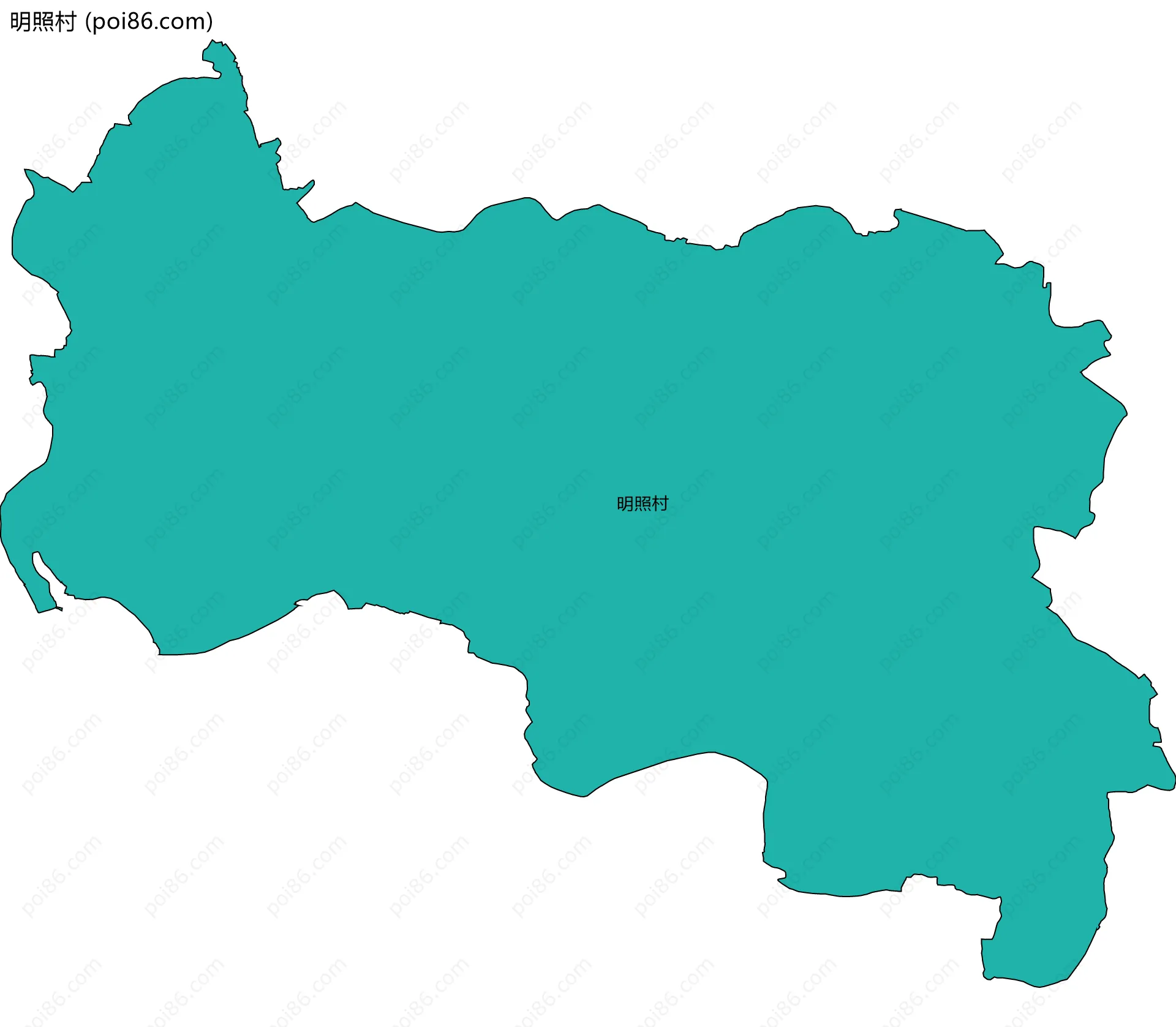 明照村边界地图
