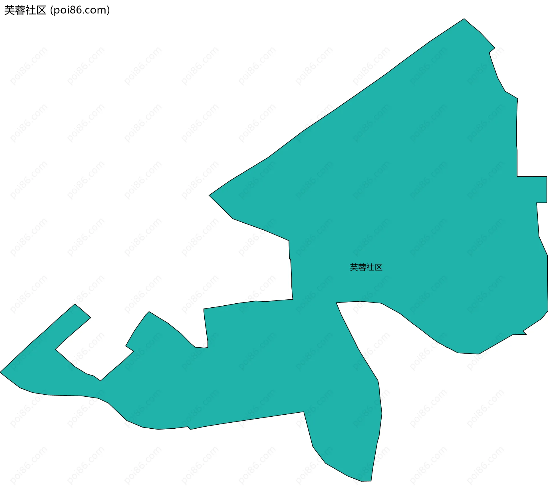 芙蓉社区边界地图
