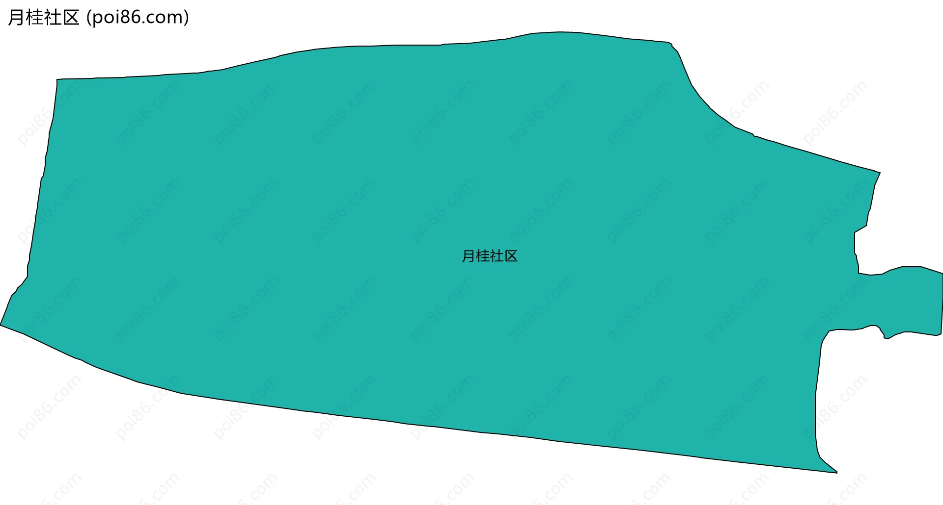 月桂社区边界地图