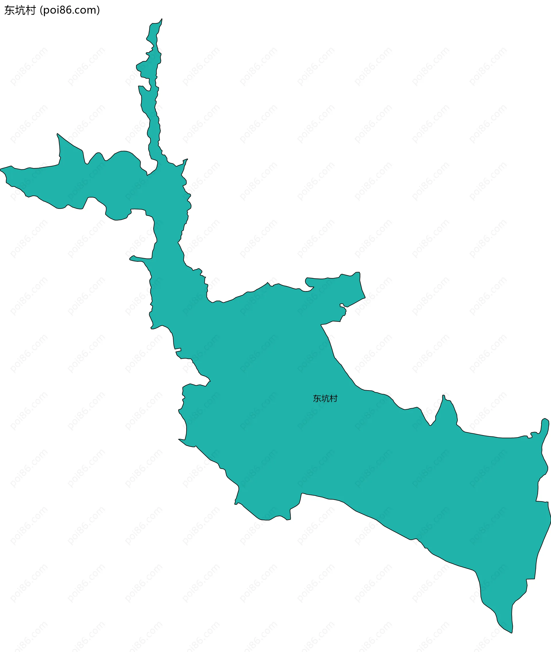 东坑村边界地图