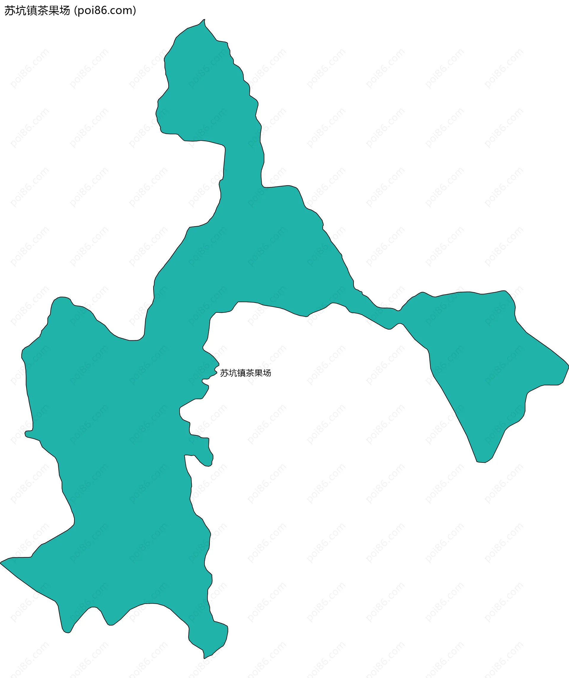 苏坑镇茶果场边界地图