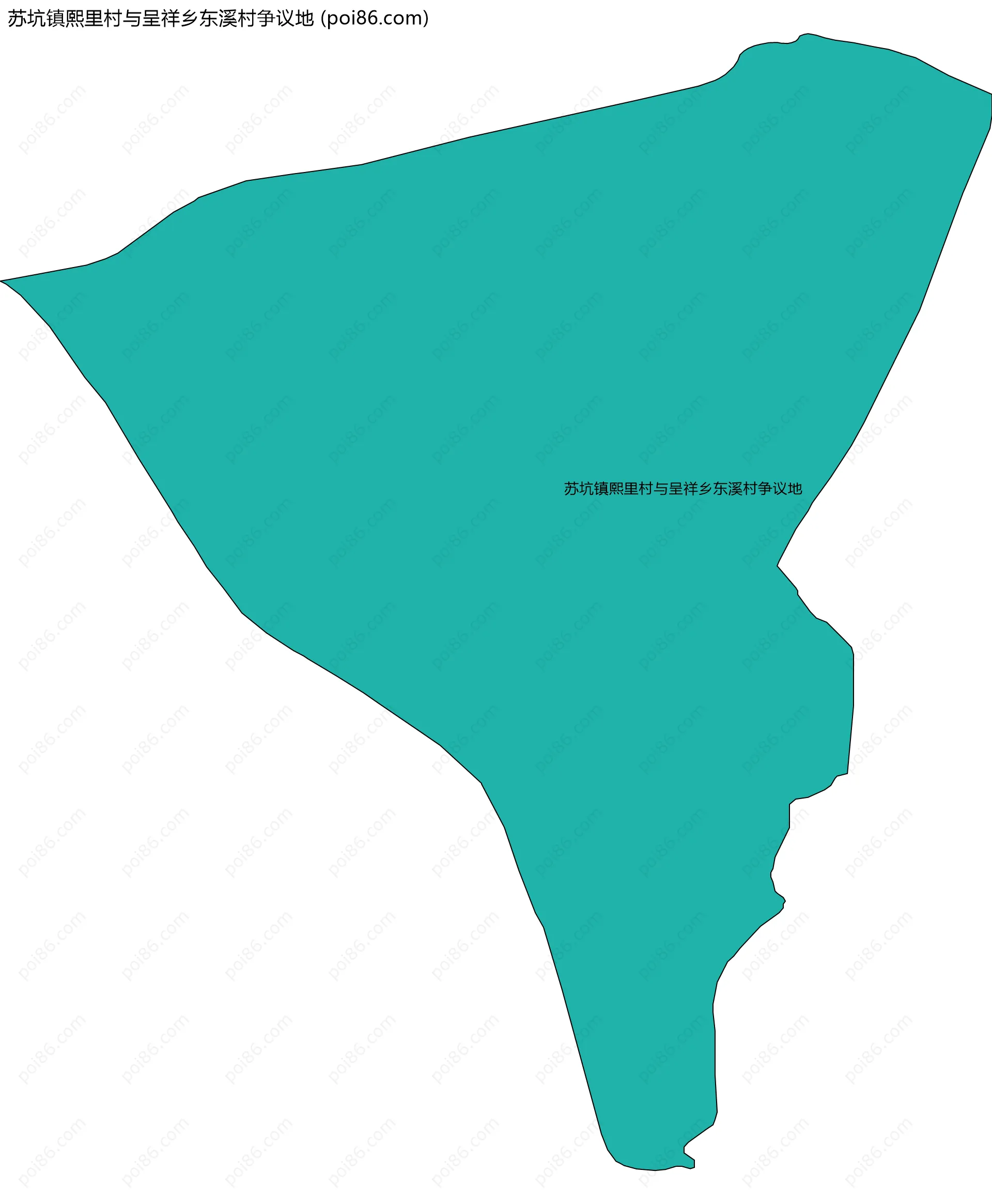 苏坑镇熙里村与呈祥乡东溪村争议地边界地图
