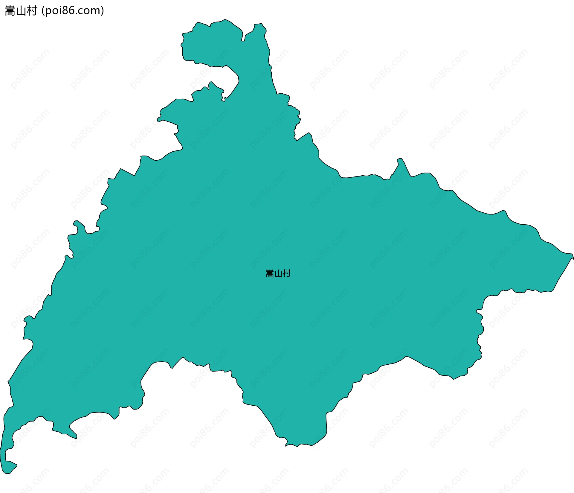 嵩山村边界地图