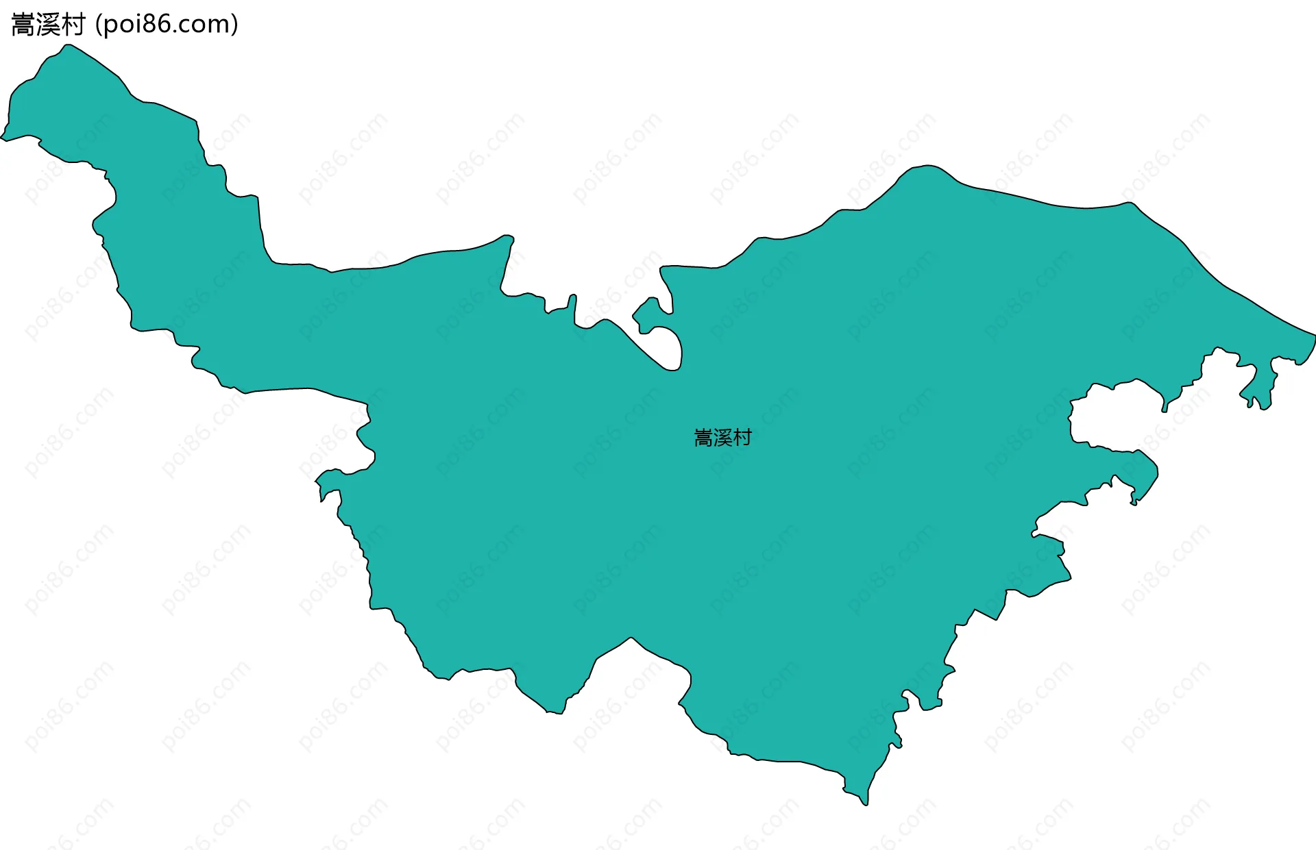 嵩溪村边界地图