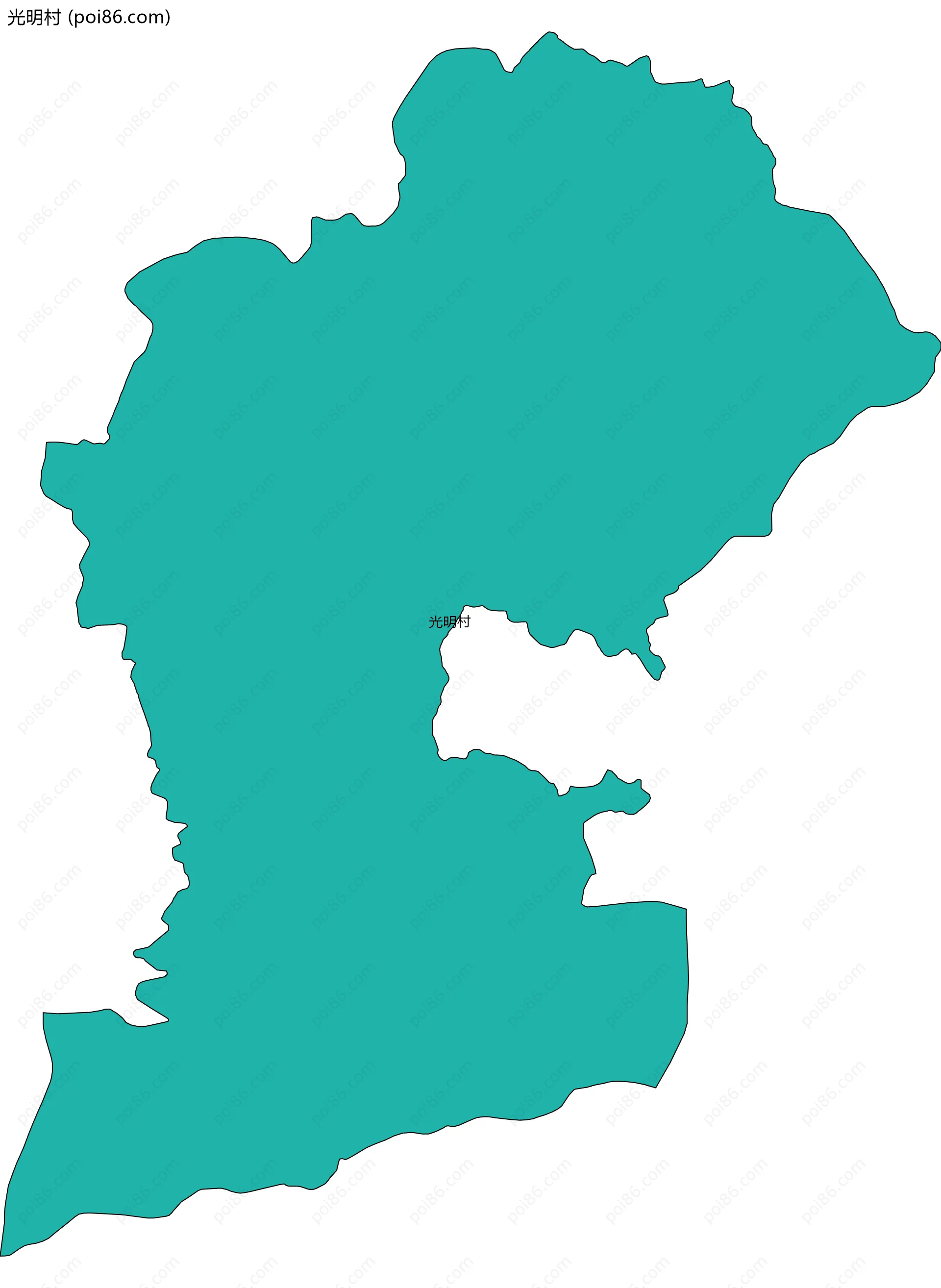 光明村边界地图