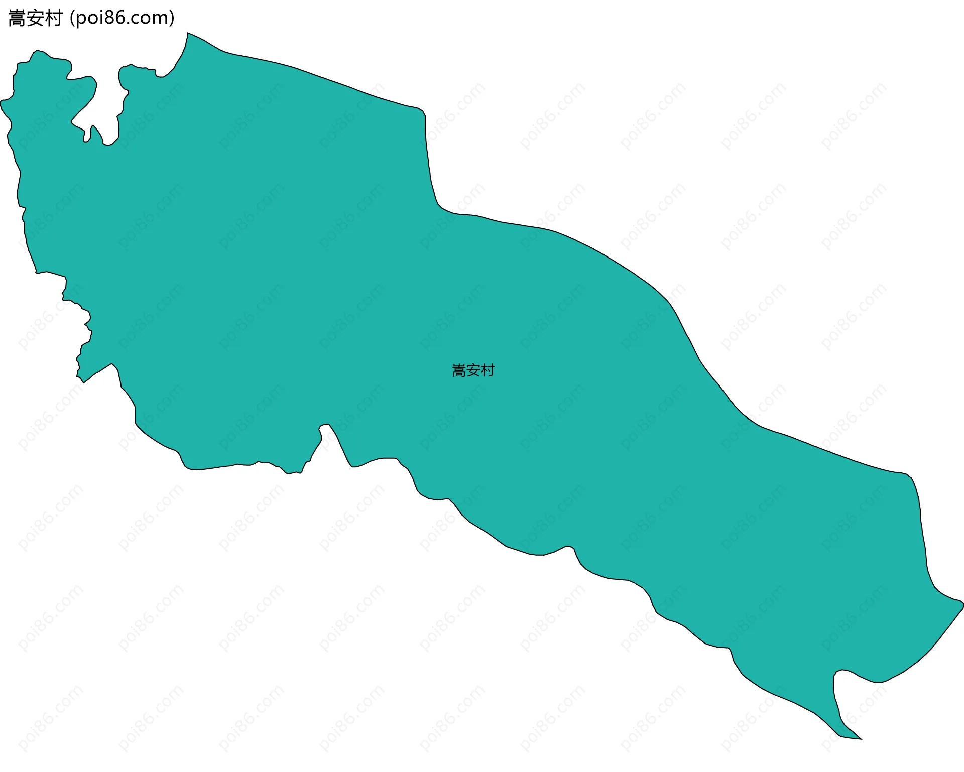 嵩安村边界地图