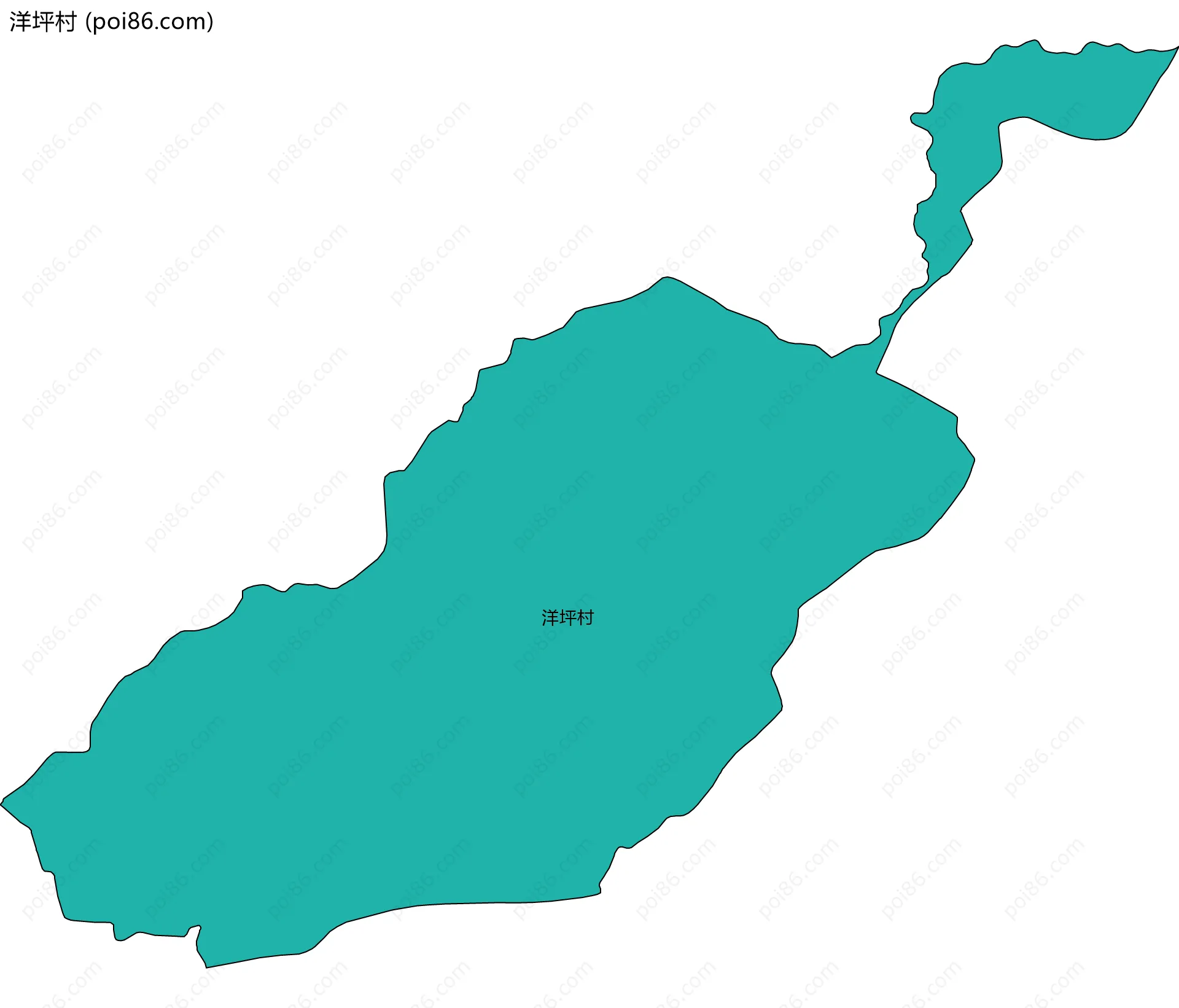 洋坪村边界地图