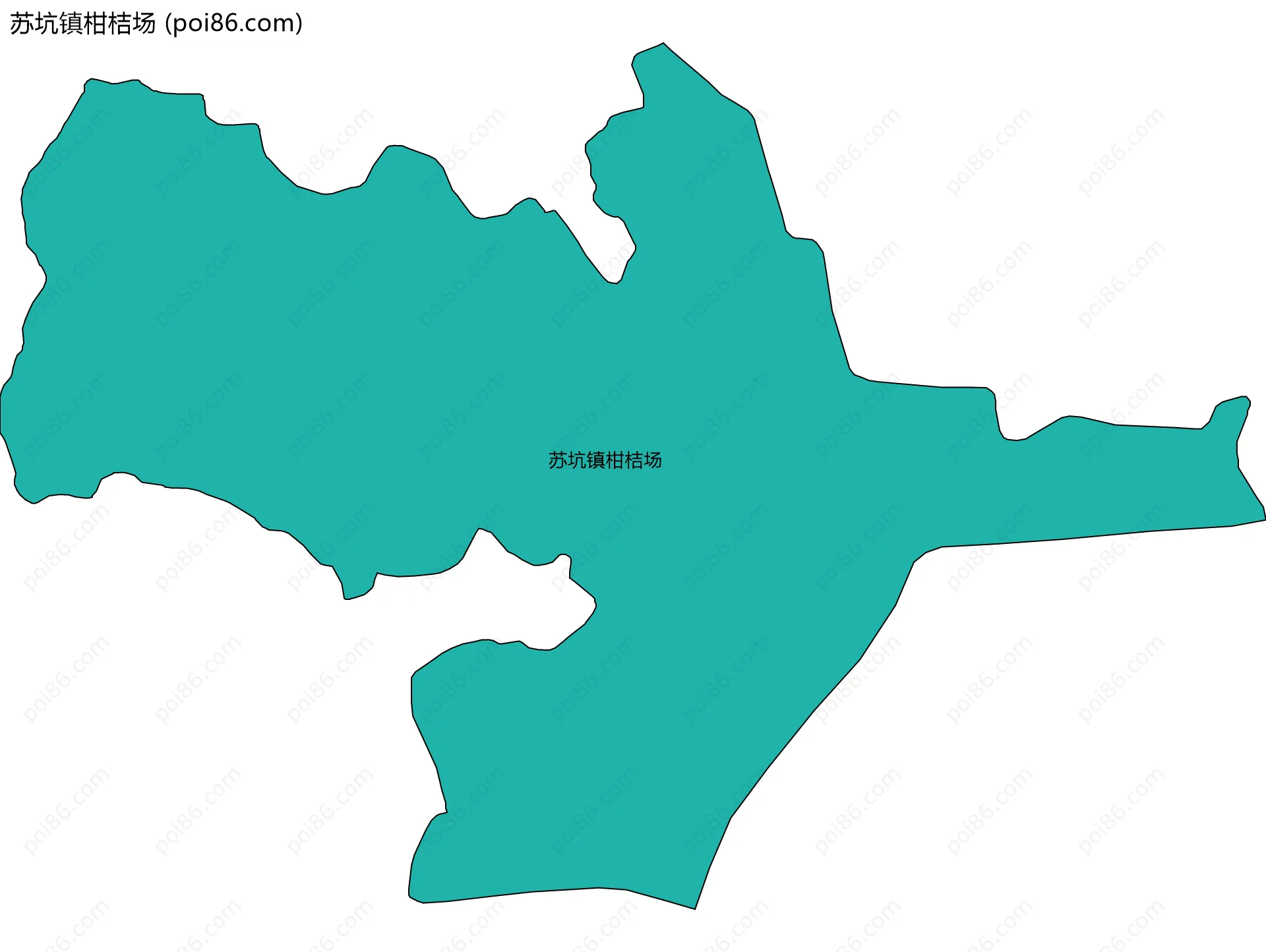 苏坑镇柑桔场边界地图