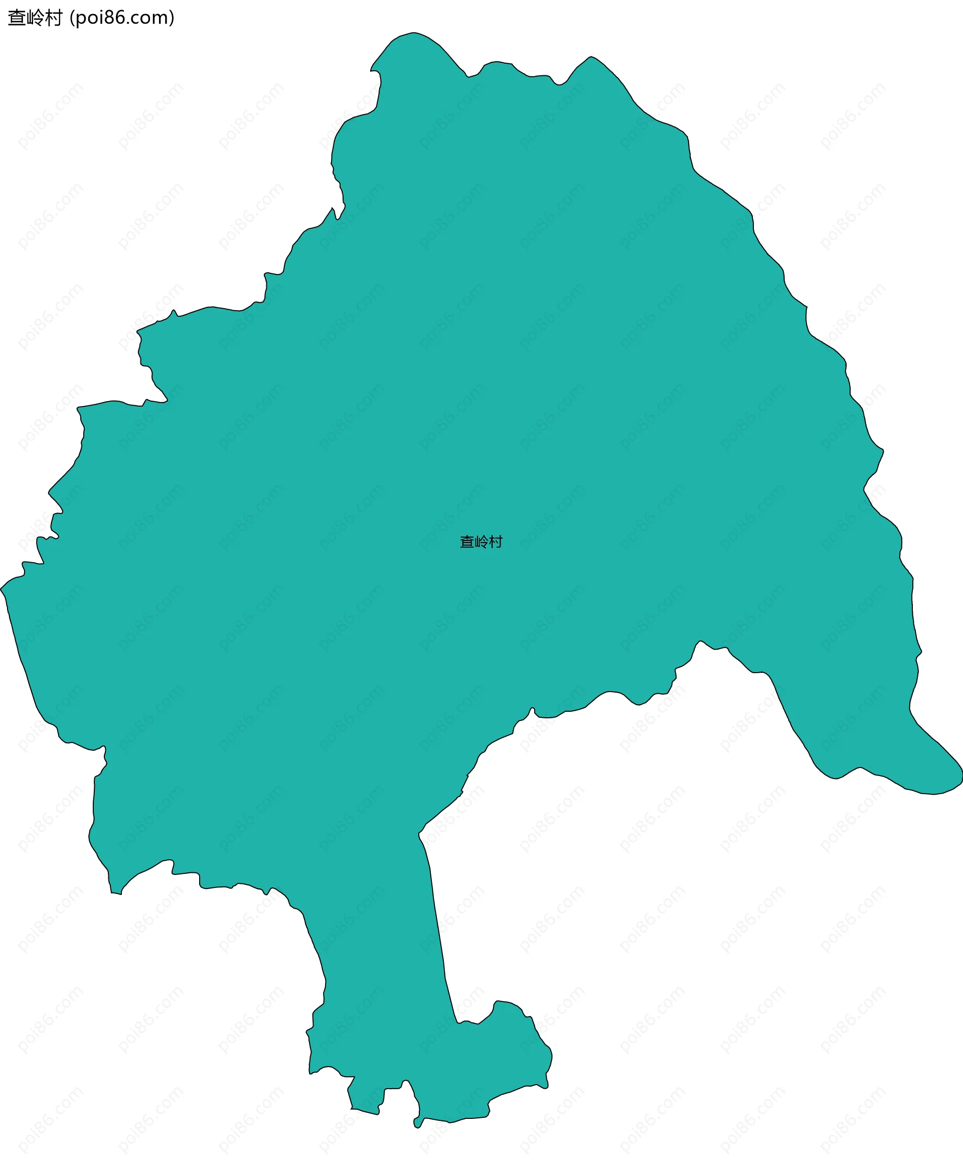 查岭村边界地图