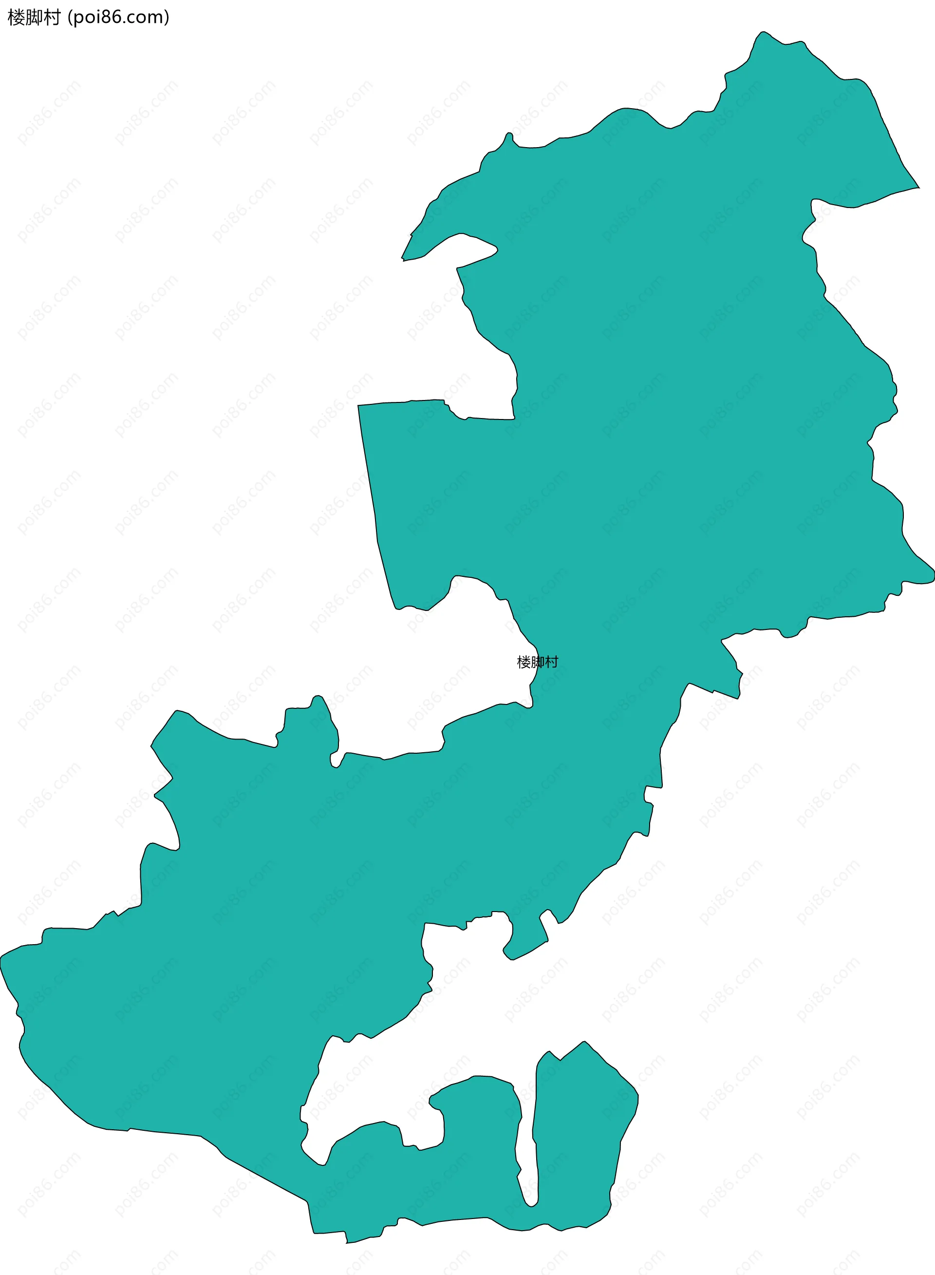 楼脚村边界地图