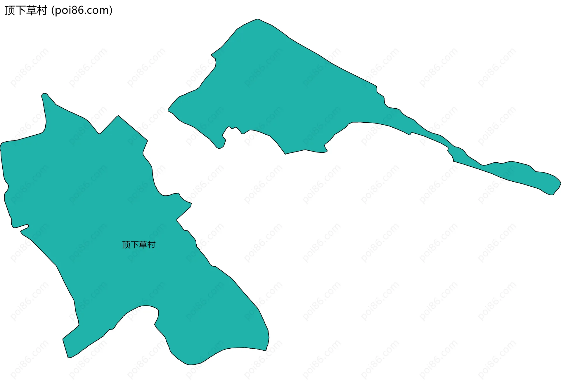 顶下草村边界地图