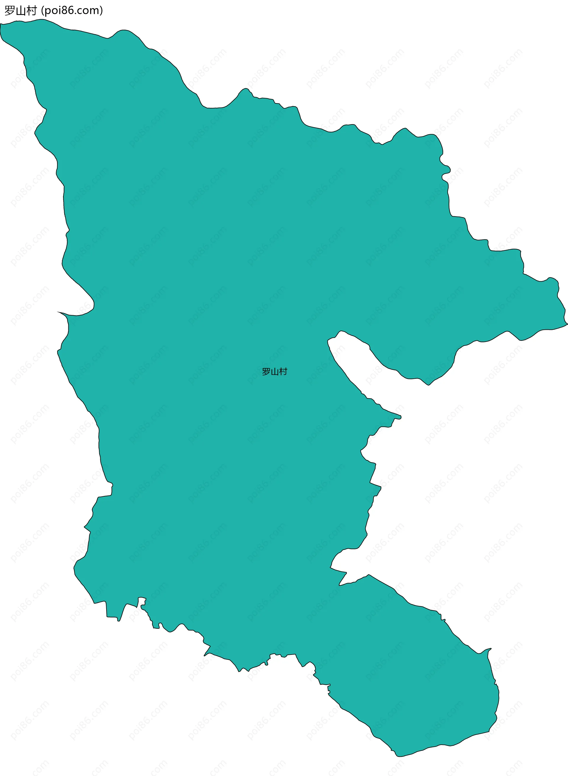 罗山村边界地图