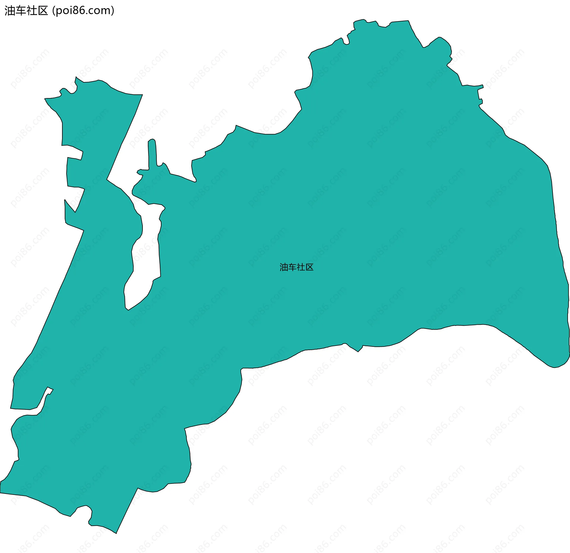 油车社区边界地图