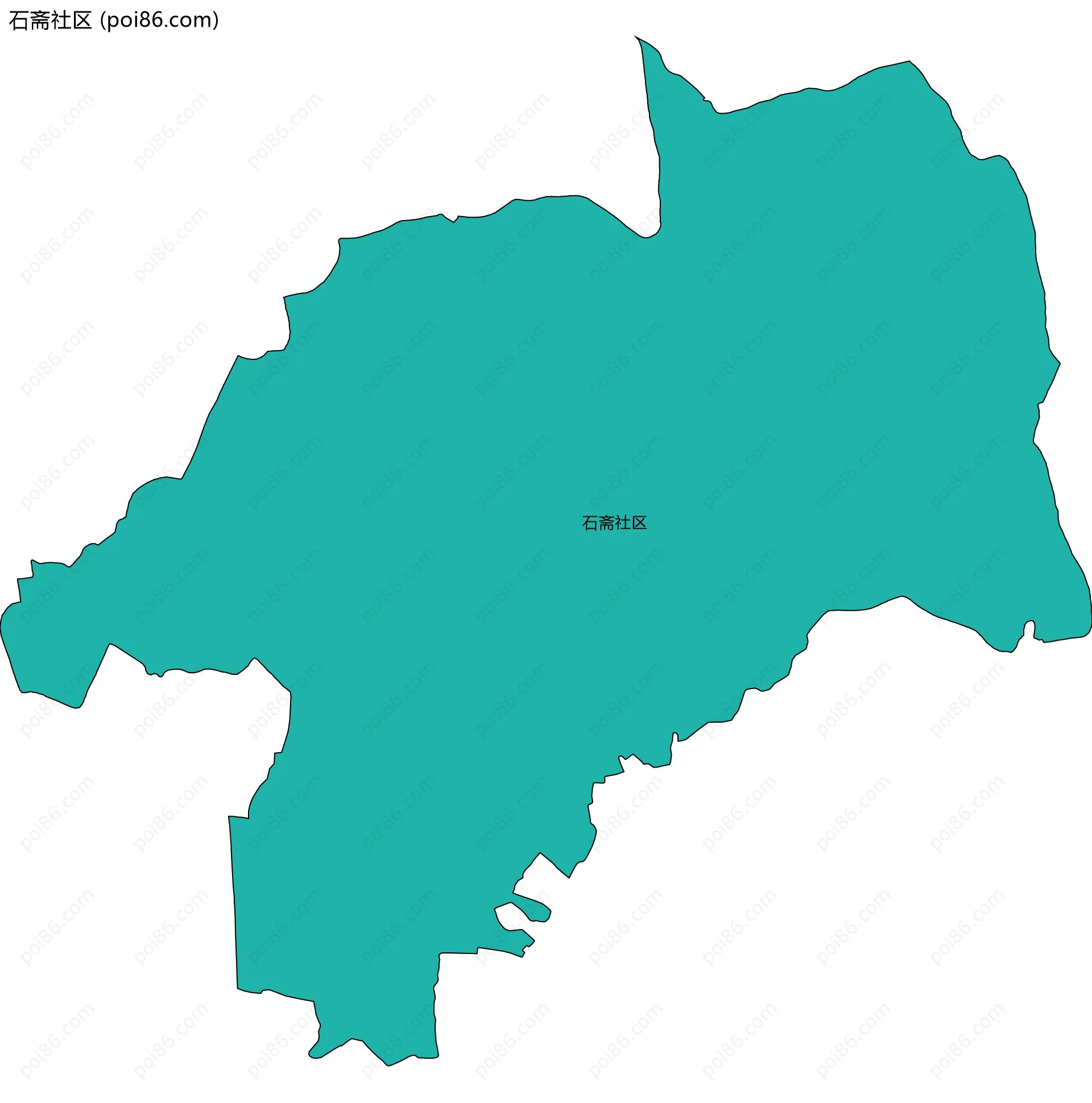 石斋社区边界地图