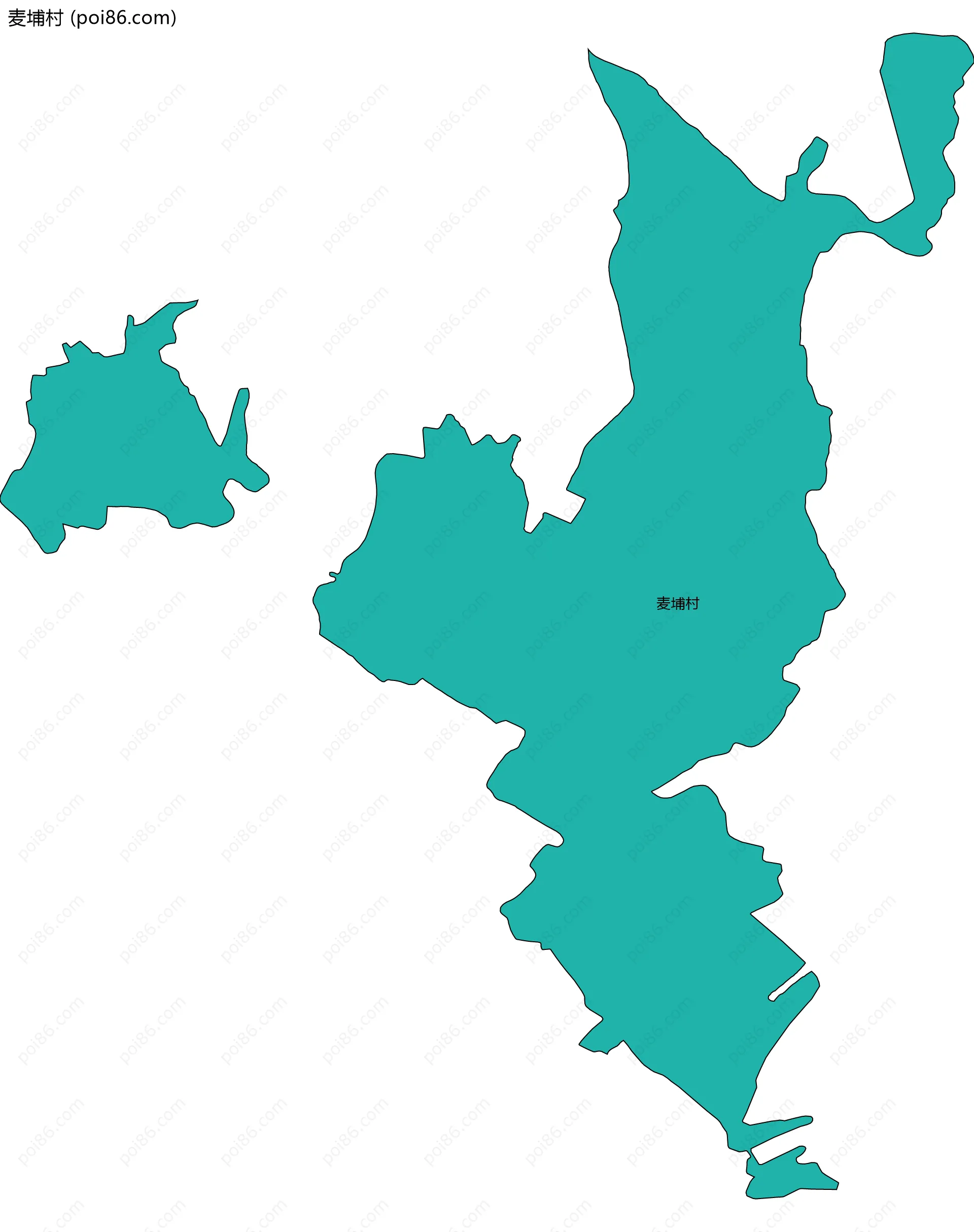 麦埔村边界地图