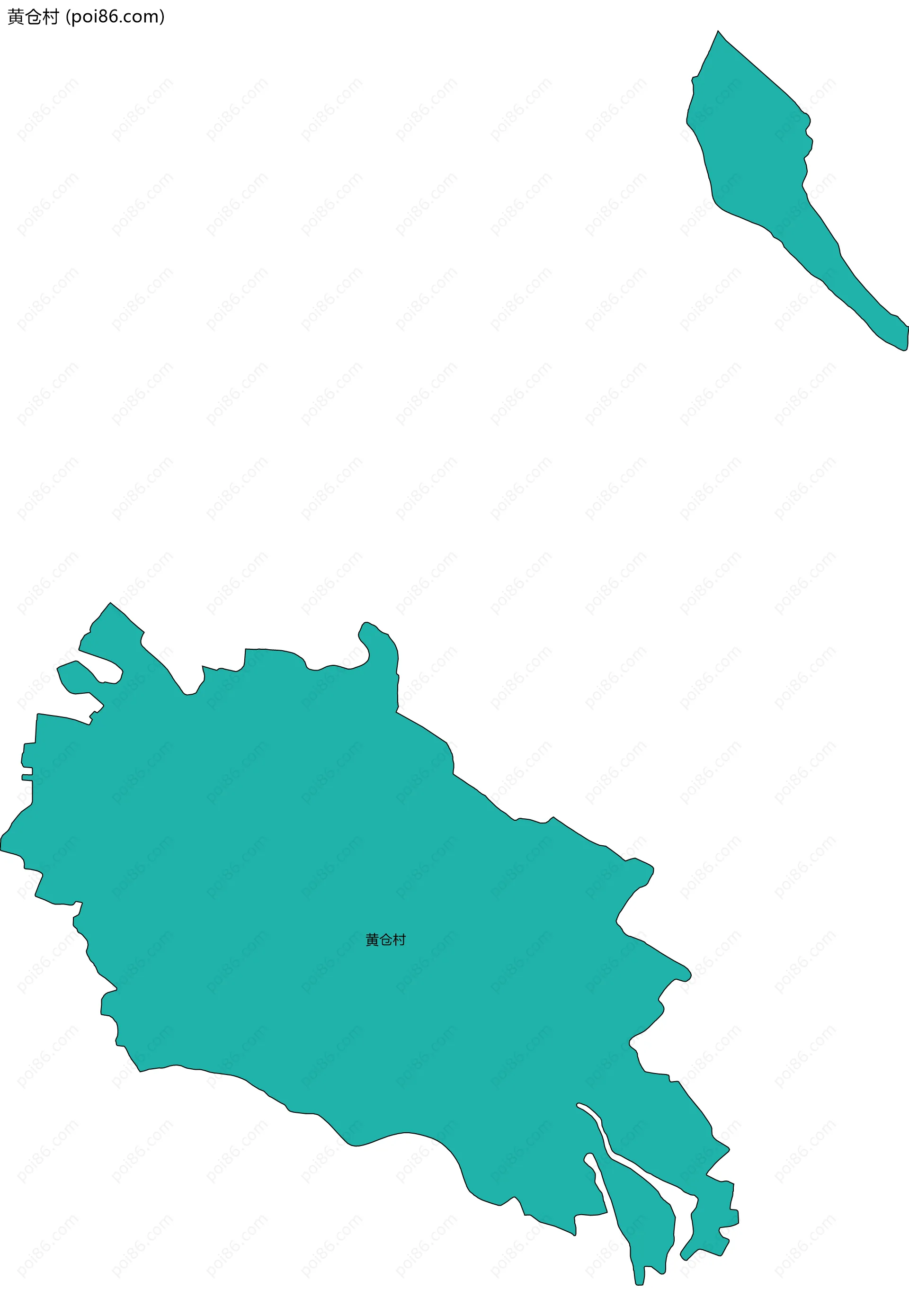 黄仓村边界地图