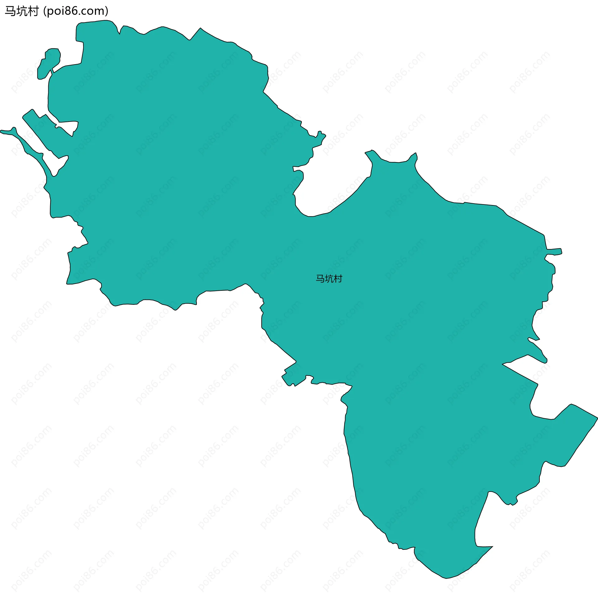 马坑村边界地图