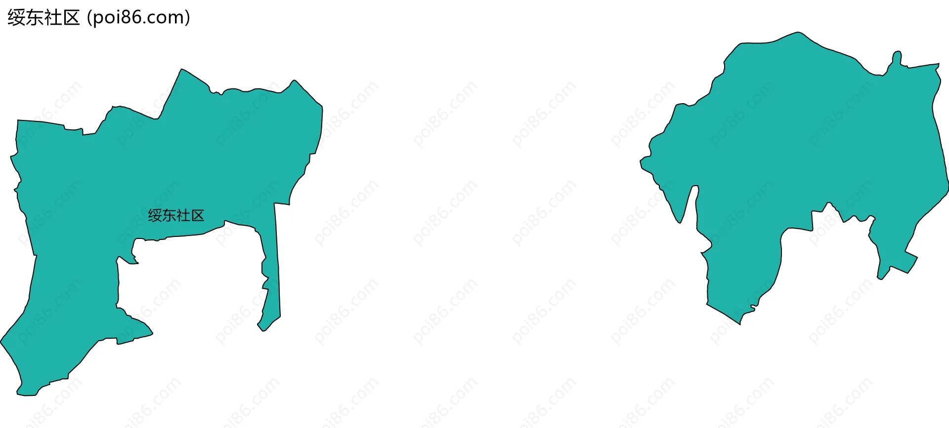 绥东社区边界地图