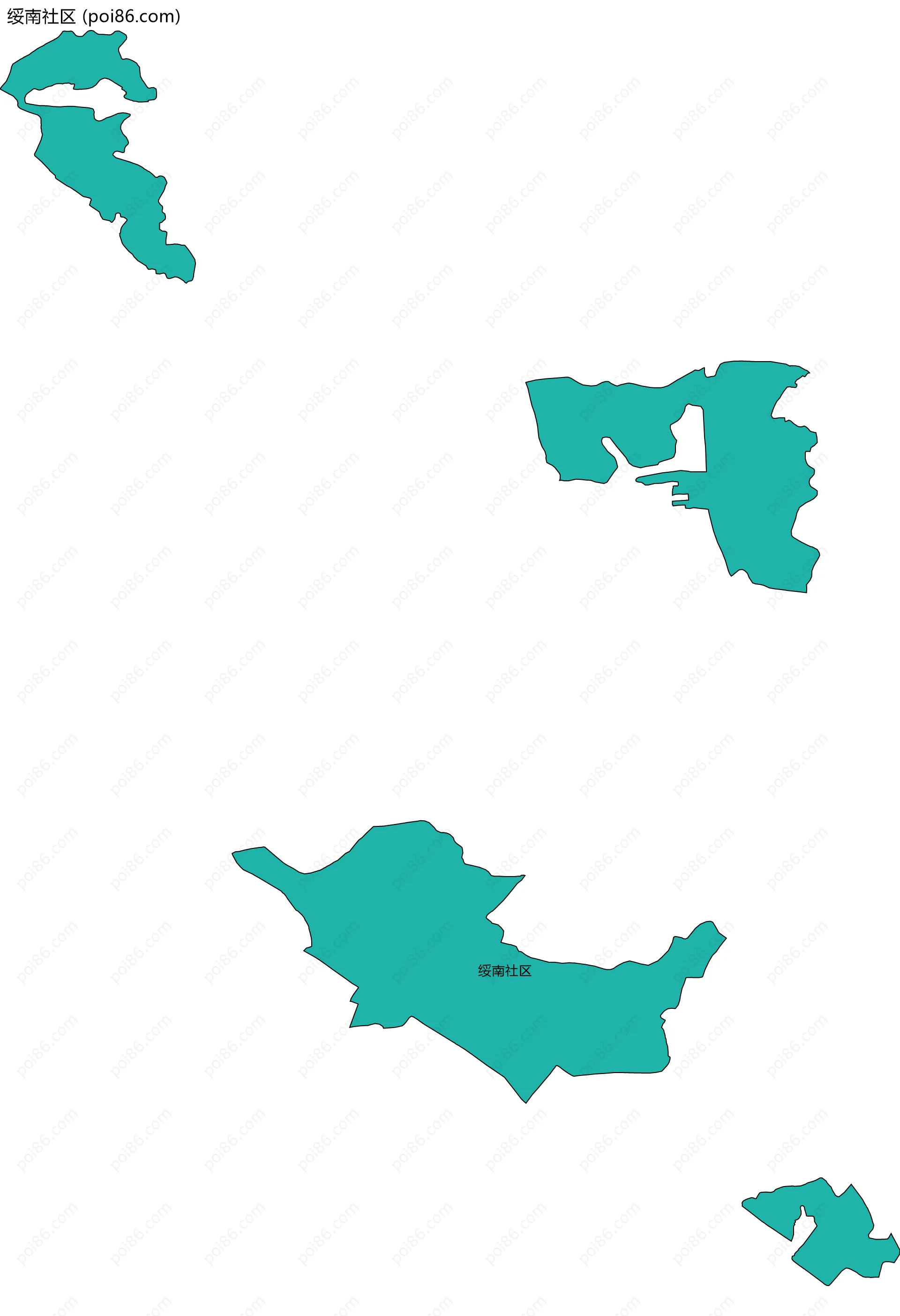 绥南社区边界地图