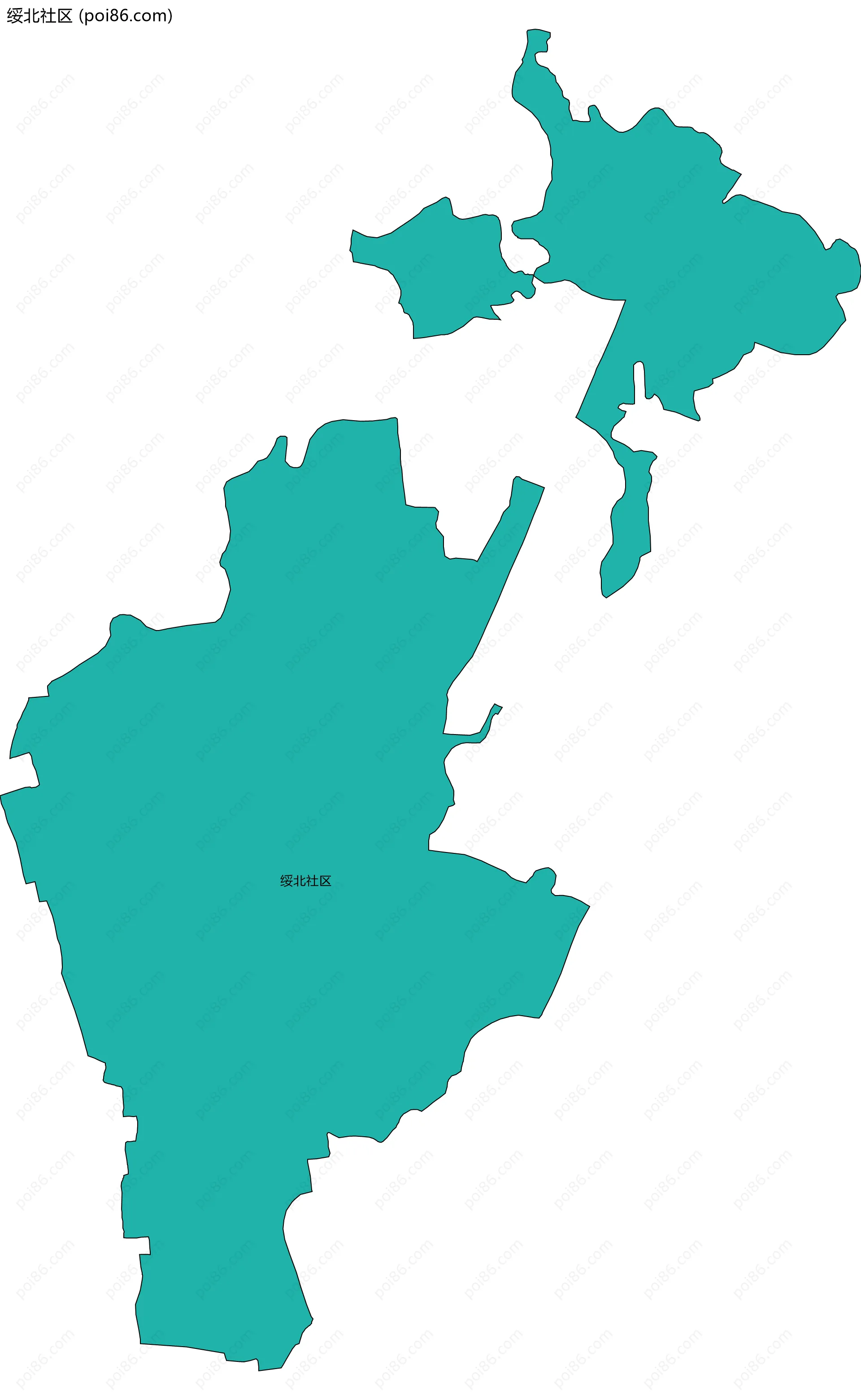 绥北社区边界地图