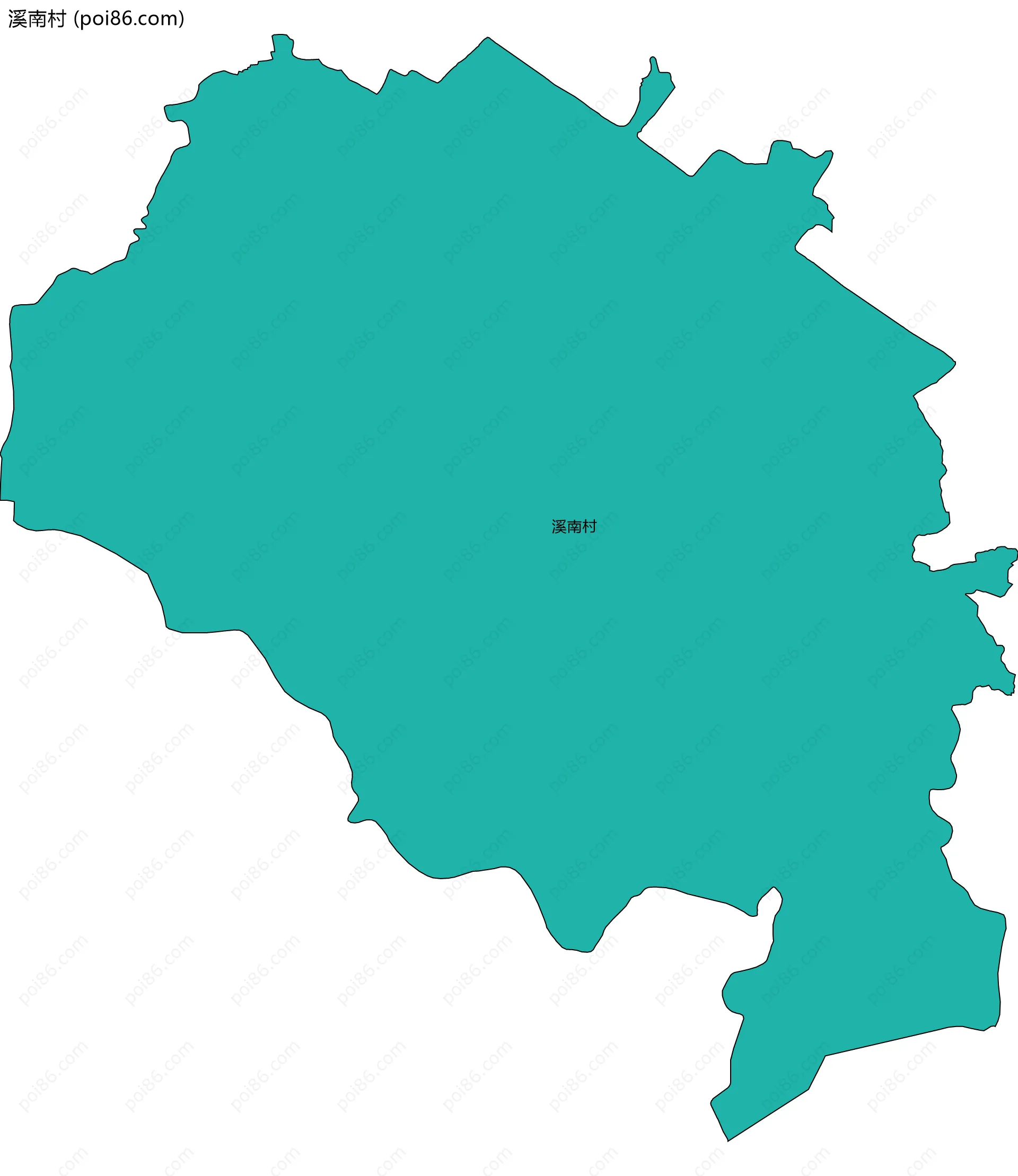 溪南村边界地图