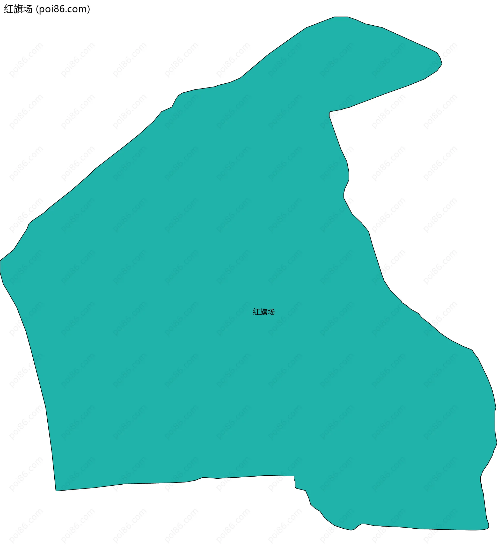 红旗场边界地图