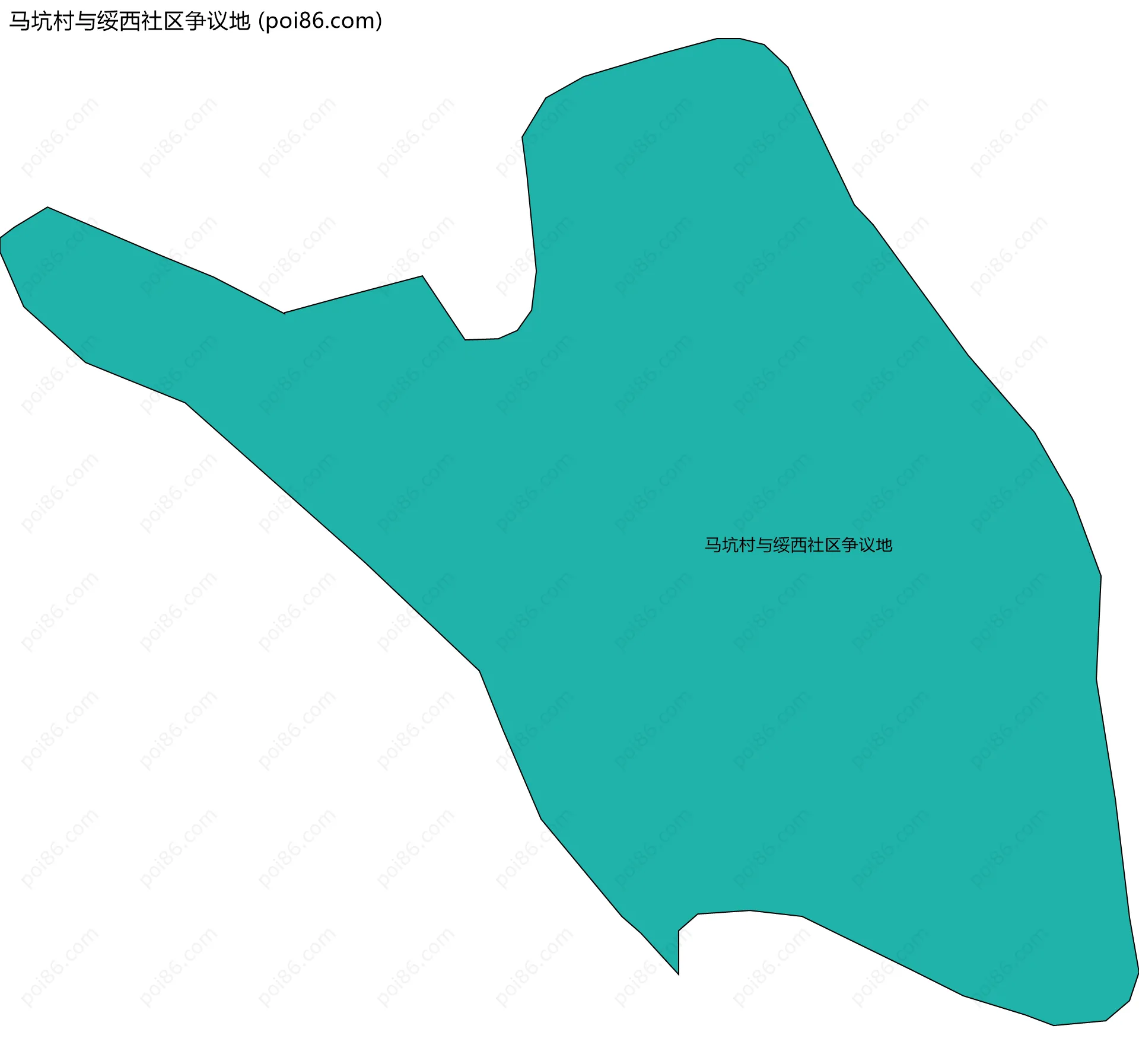 马坑村与绥西社区争议地边界地图