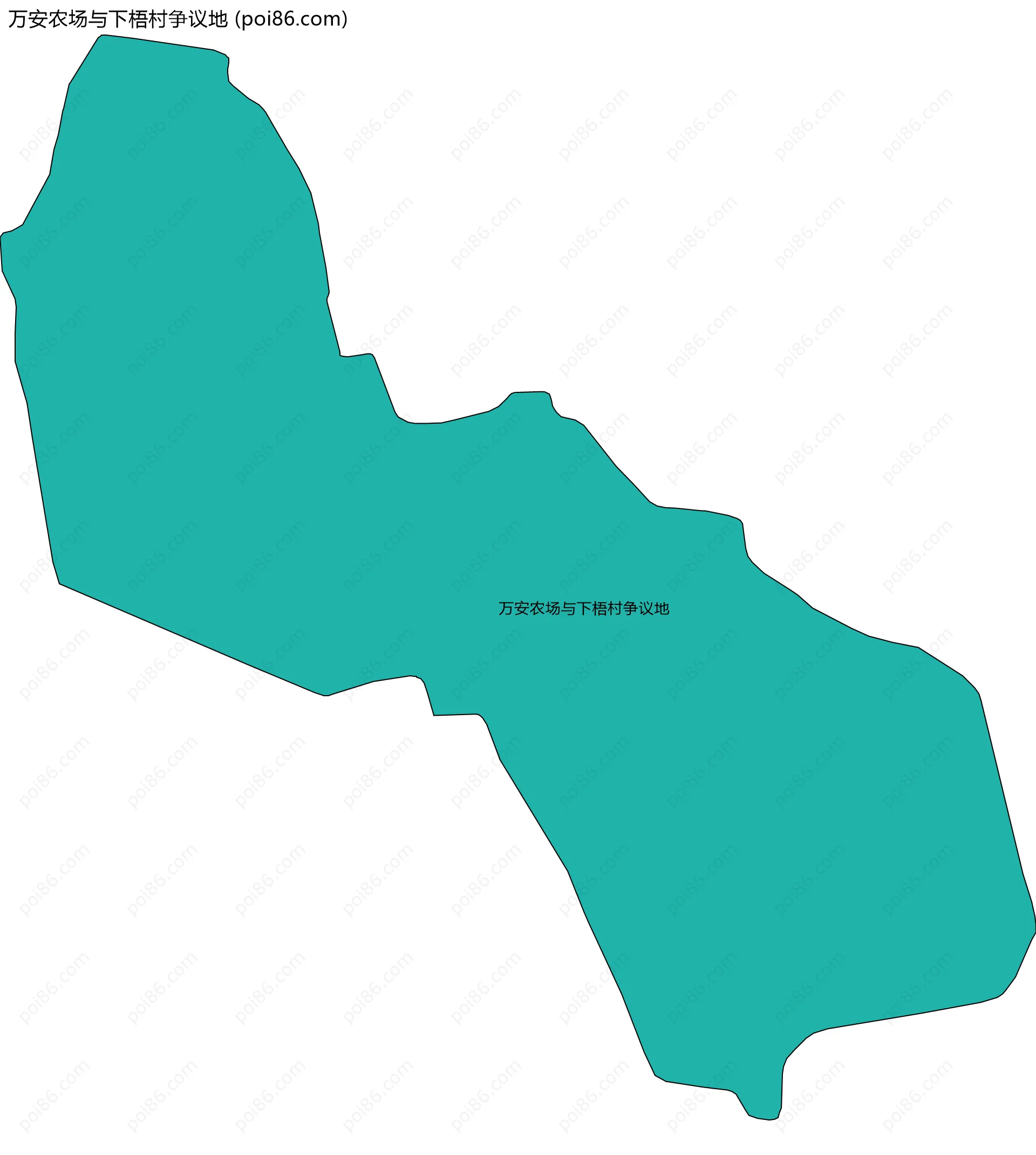 万安农场与下梧村争议地边界地图