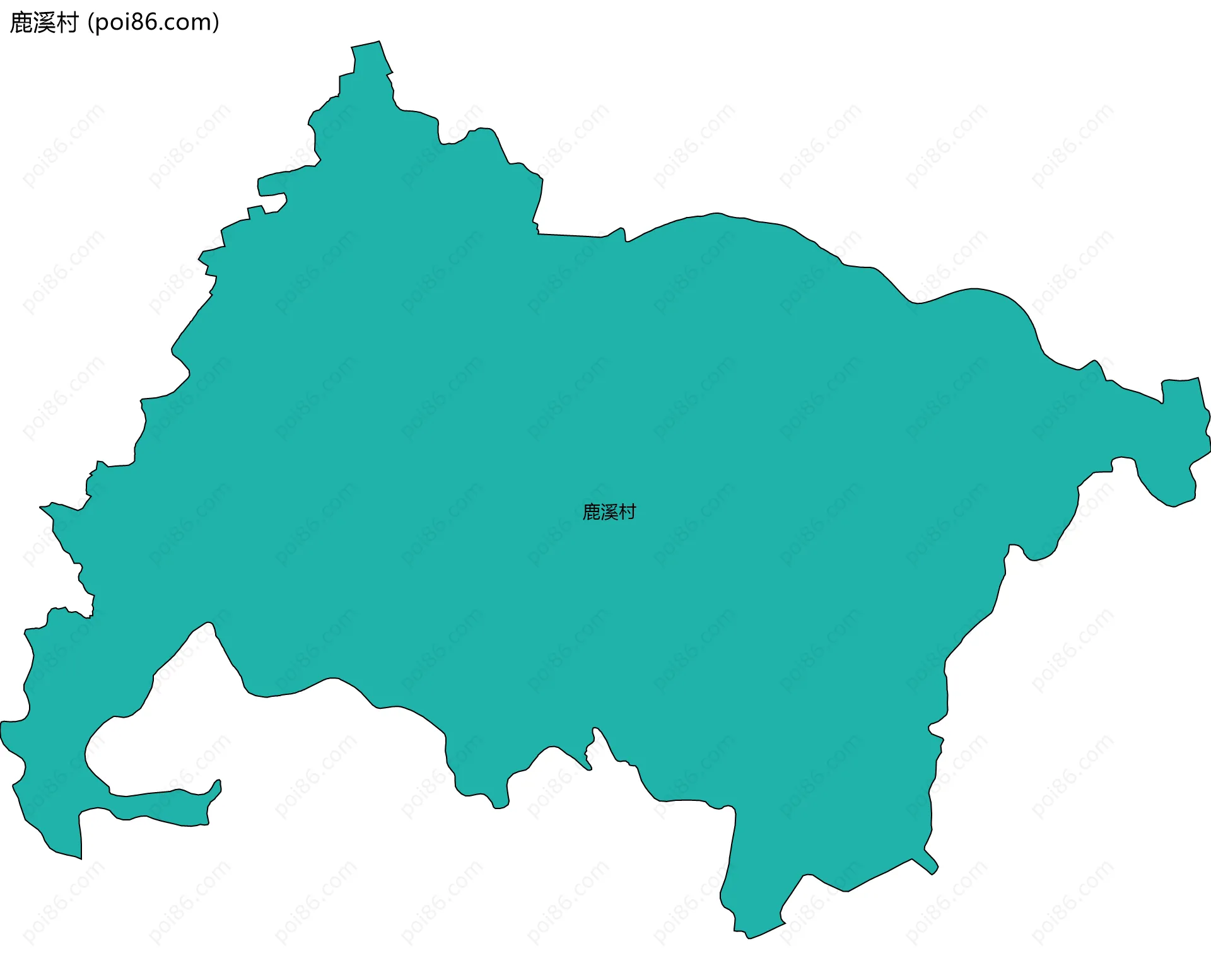 鹿溪村边界地图