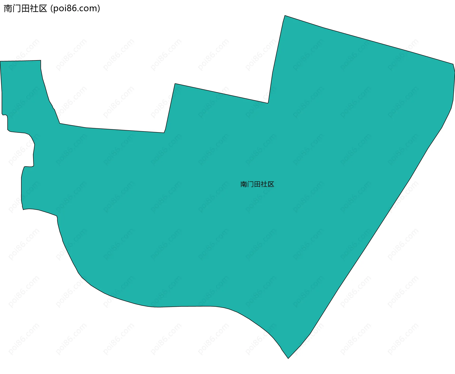 南门田社区边界地图