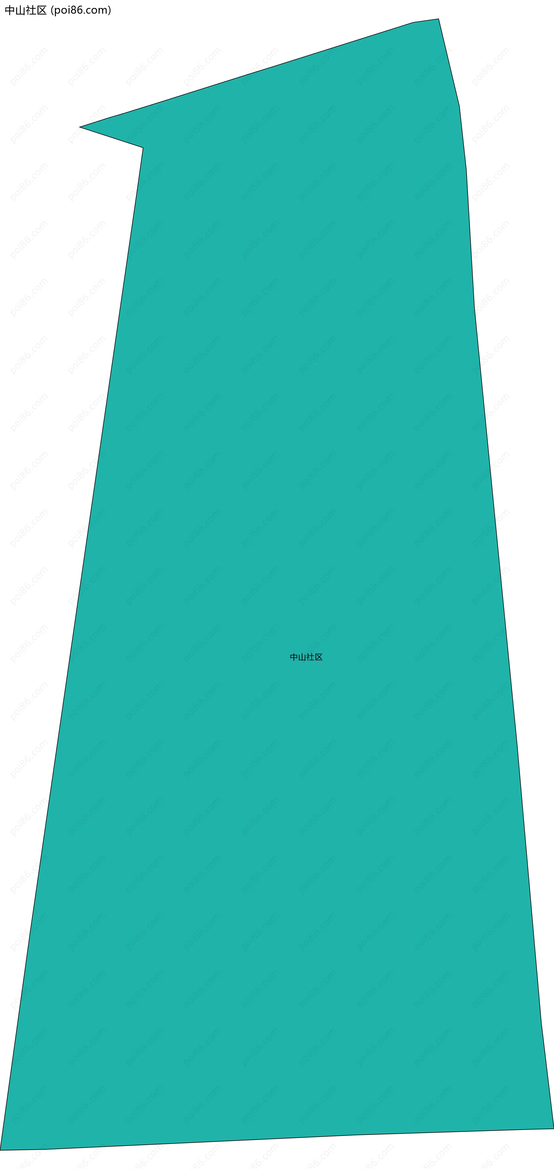 中山社区边界地图