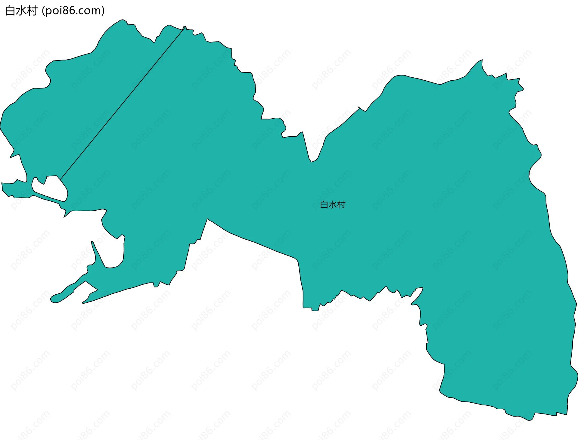 白水村边界地图
