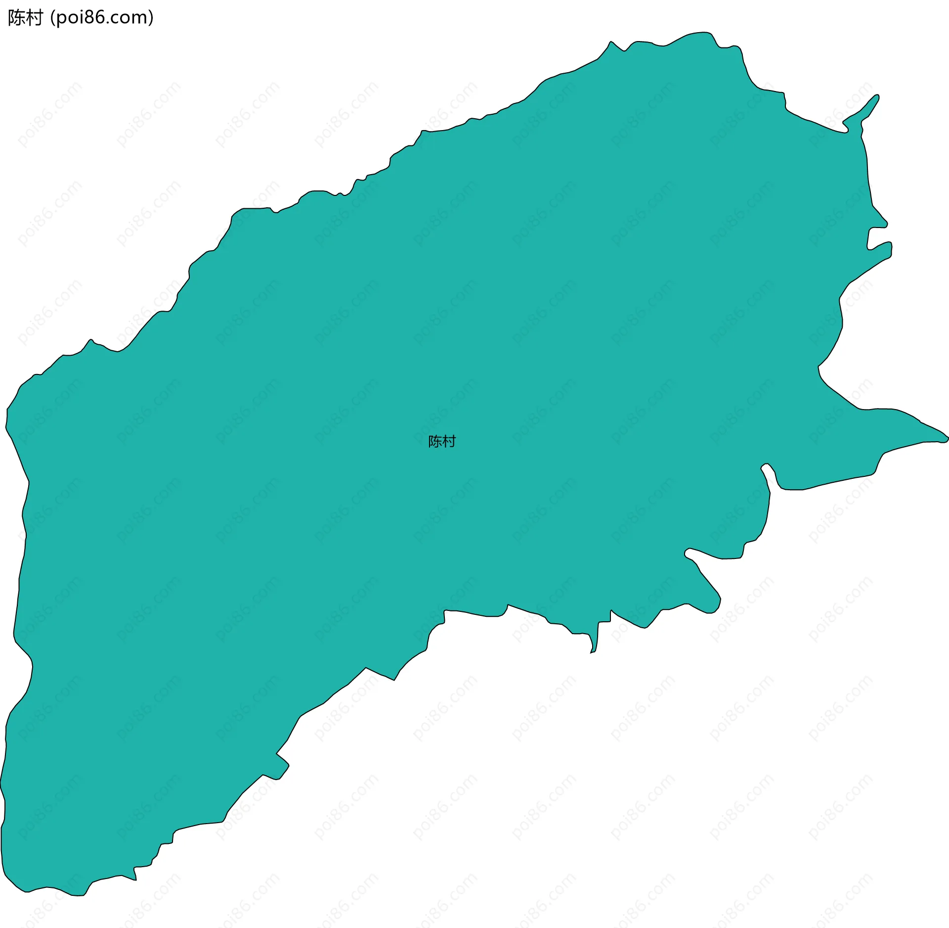 陈村边界地图