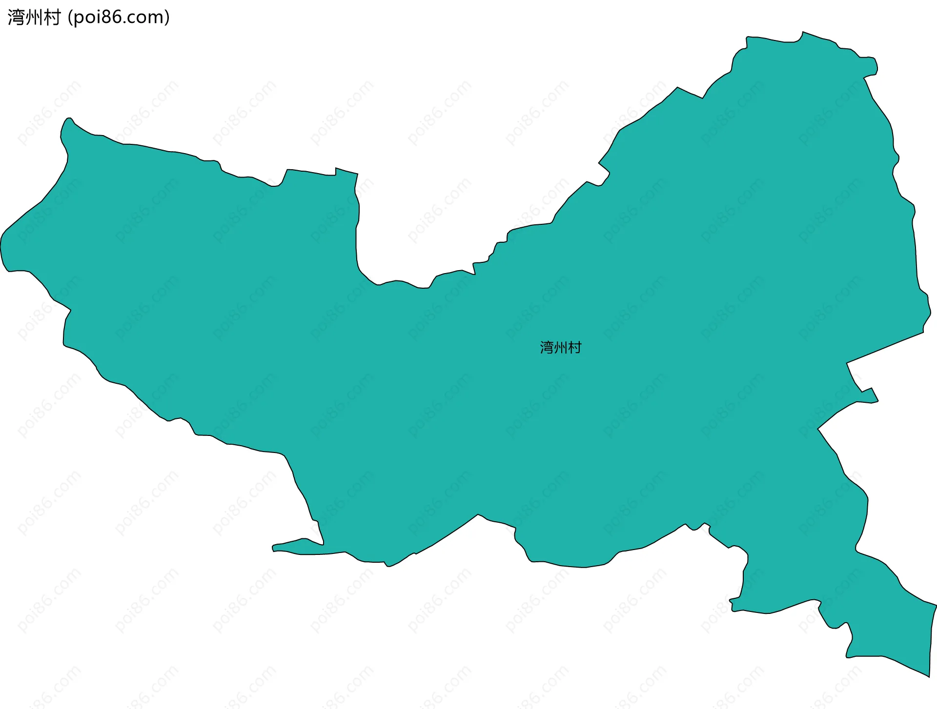 湾州村边界地图