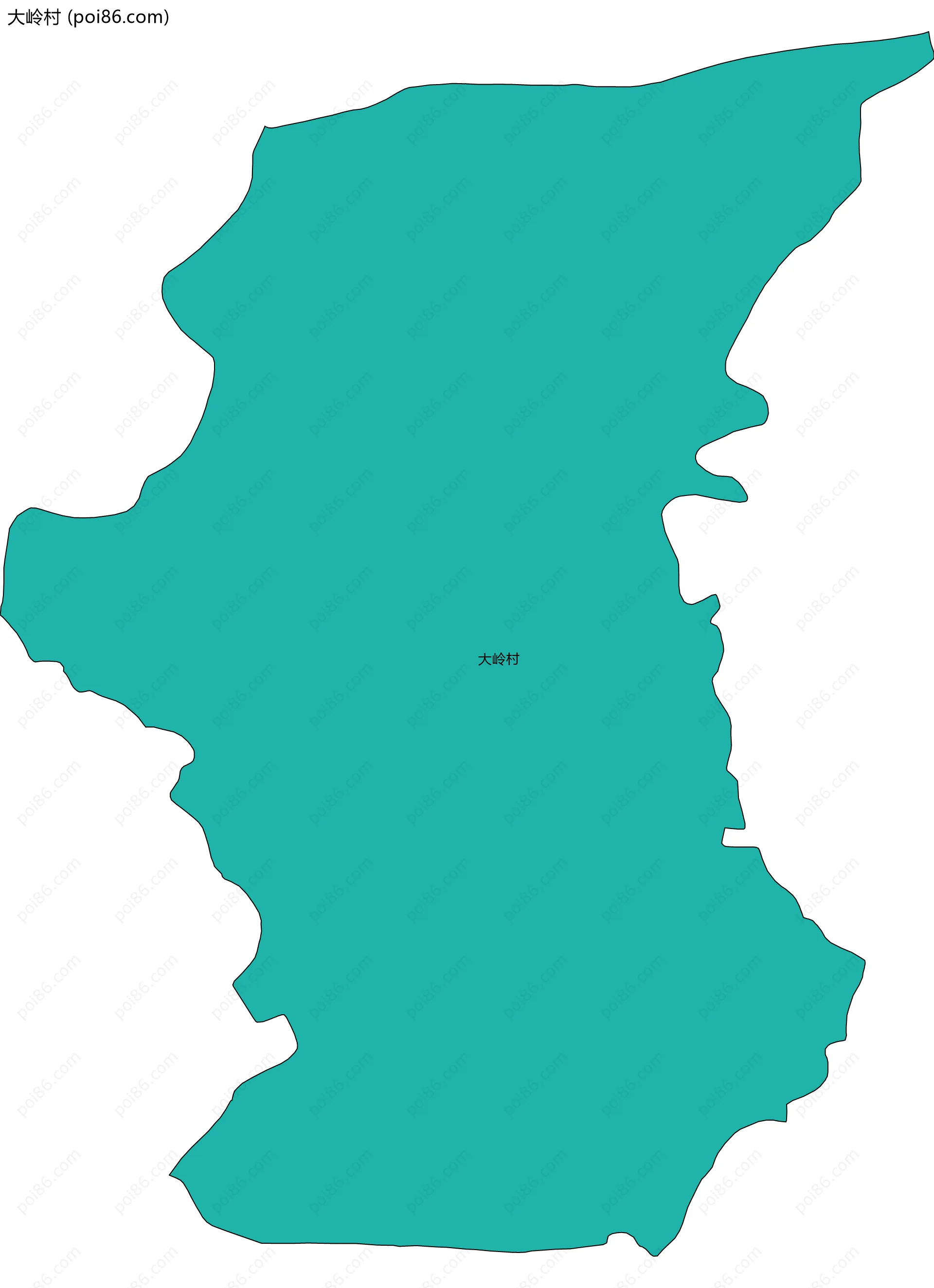 大岭村边界地图