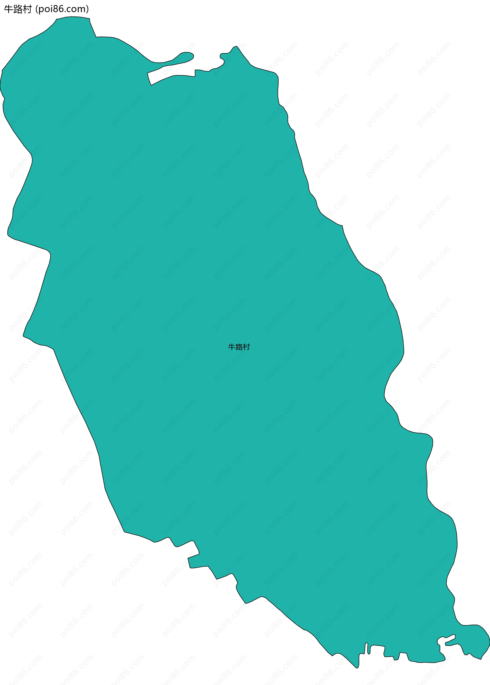 牛路村边界地图