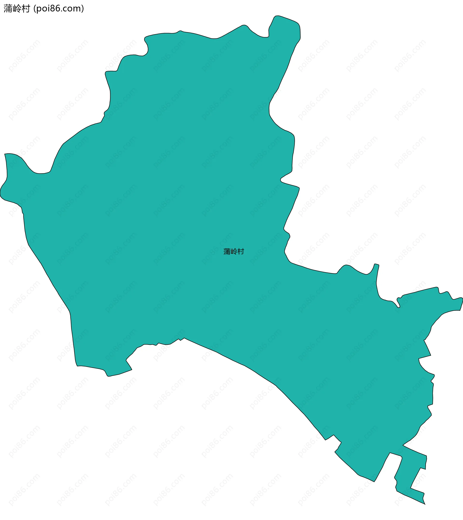 蒲岭村边界地图