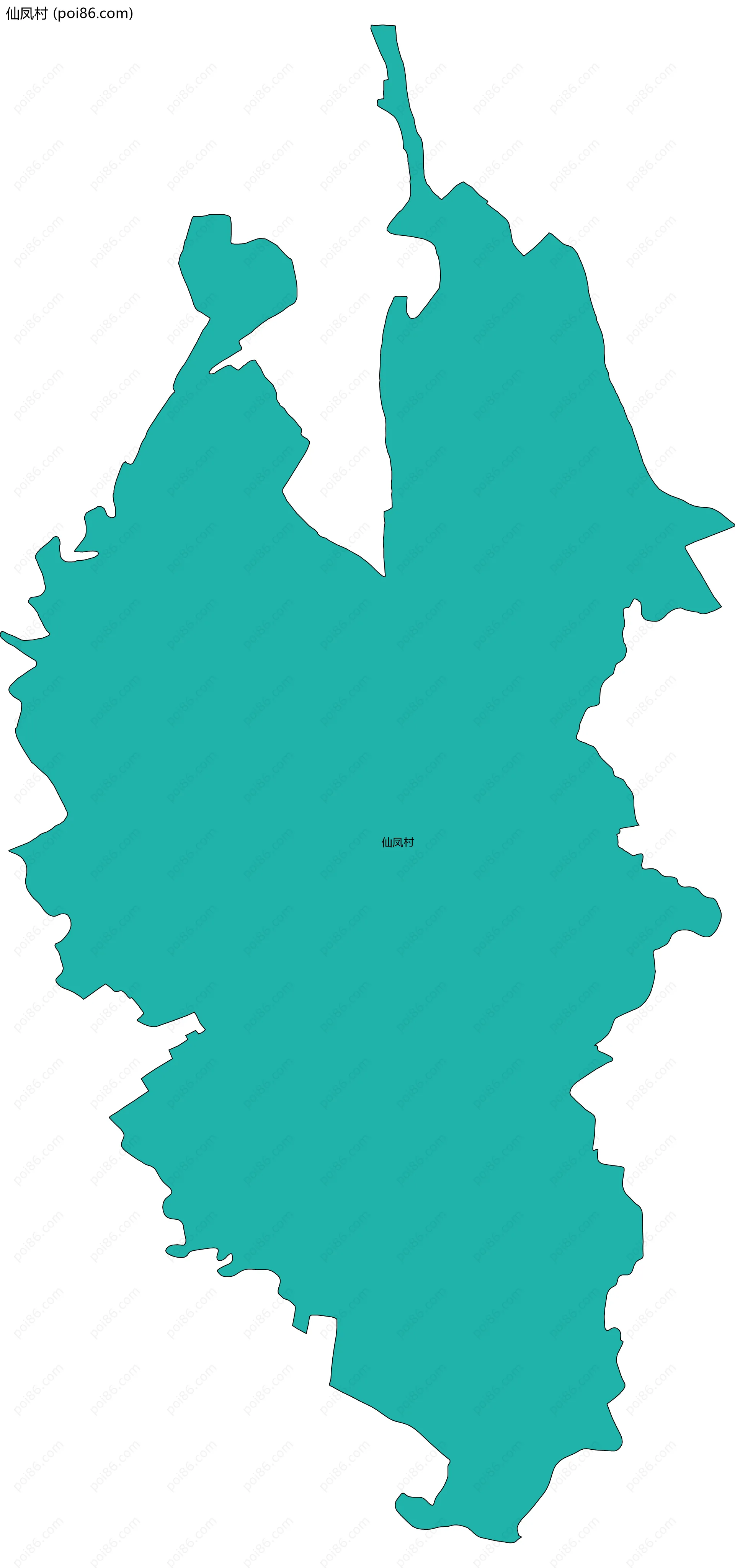 仙凤村边界地图