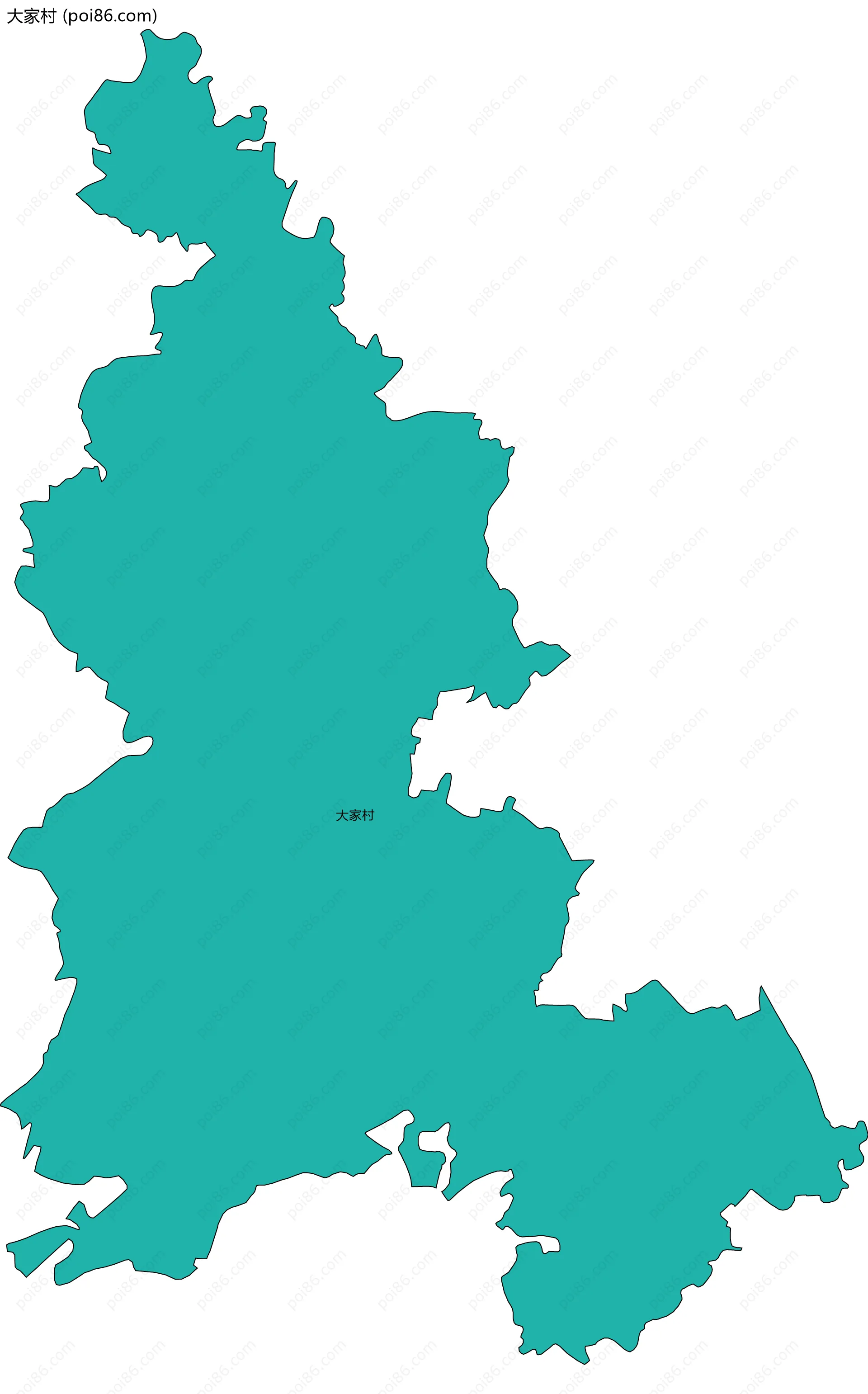 大家村边界地图